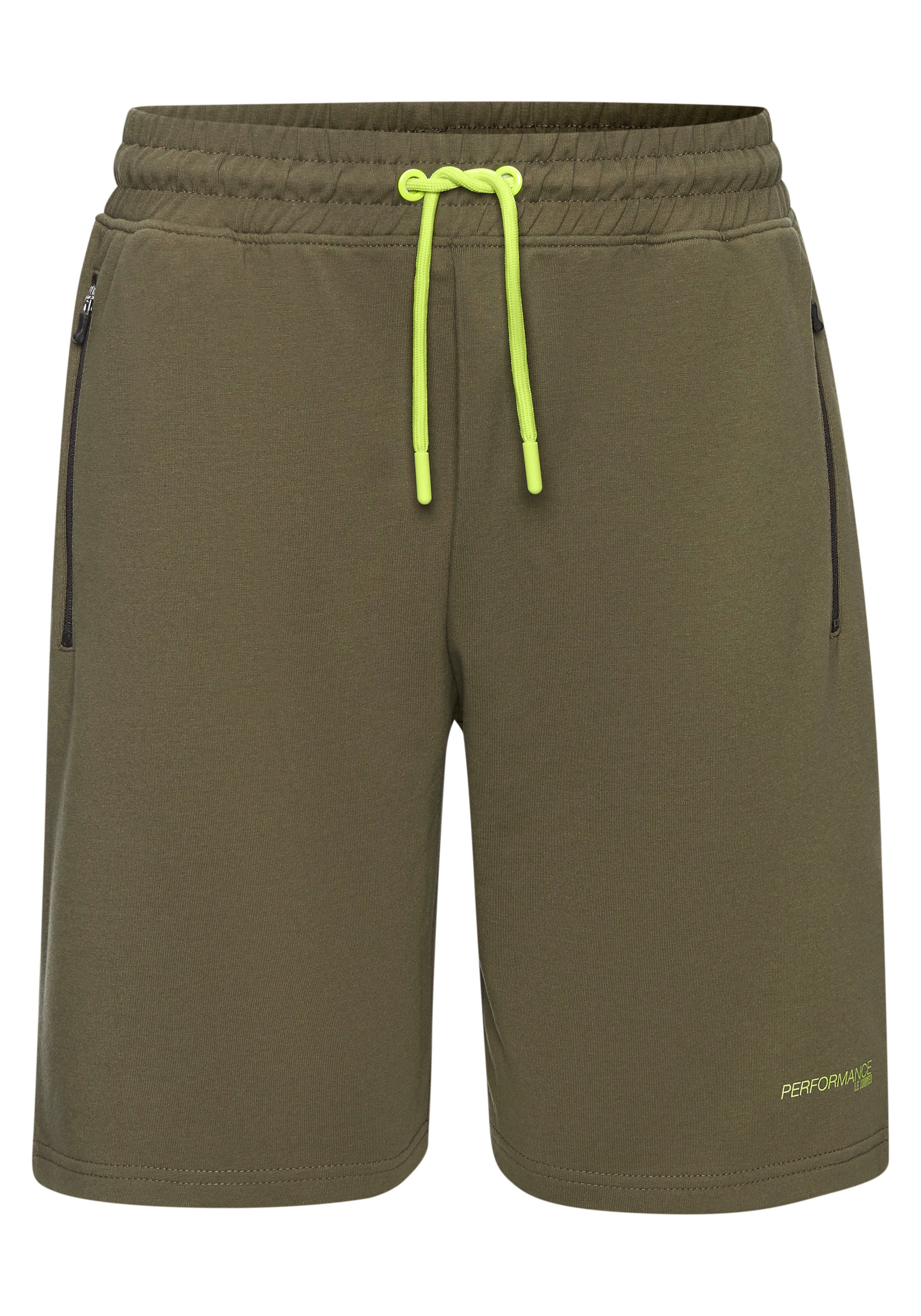 Le Jogger Performance Funktionsshorts  Perfomance Shorts mit Kontrast-Kordel und Reißverschlusstaschen