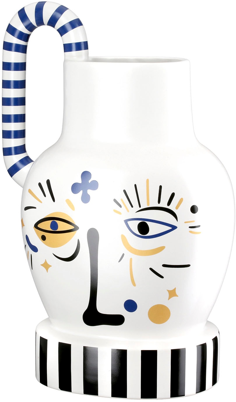 GILDE Tischvase »Henkelvase Fira weiß H. 36 cm« weiß