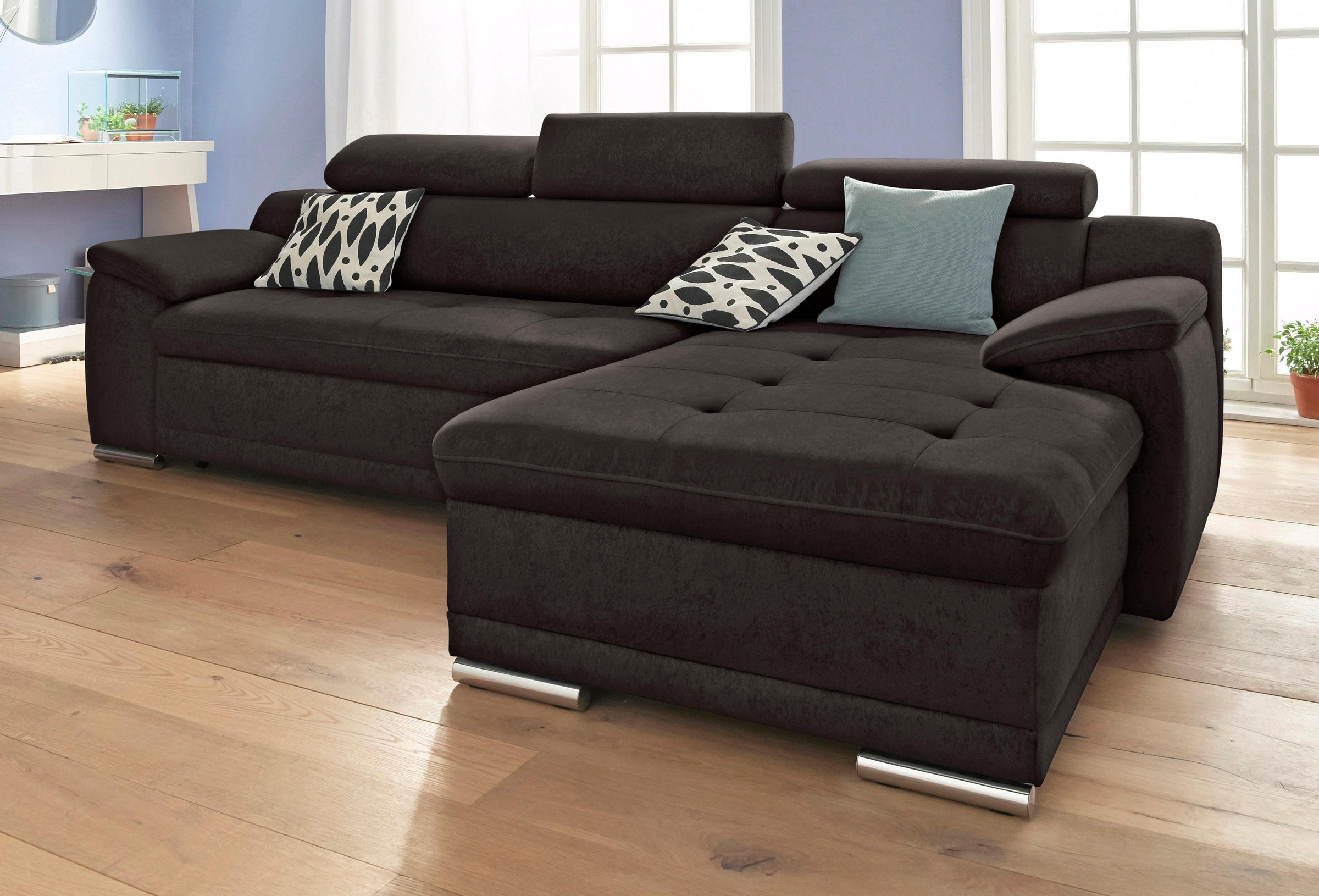 sit&more Ecksofa »Andiamo L-Form«, wahlweise mit Bettfunktion, inklusive Ko günstig online kaufen