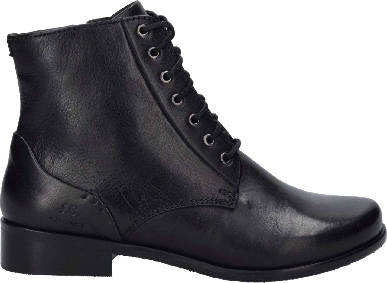 Josef Seibel Schnürstiefelette »Catrin 02«  Blockabsatz, Basic-Stiefelette mit Logoprägung, Weite H (=sehr weit)