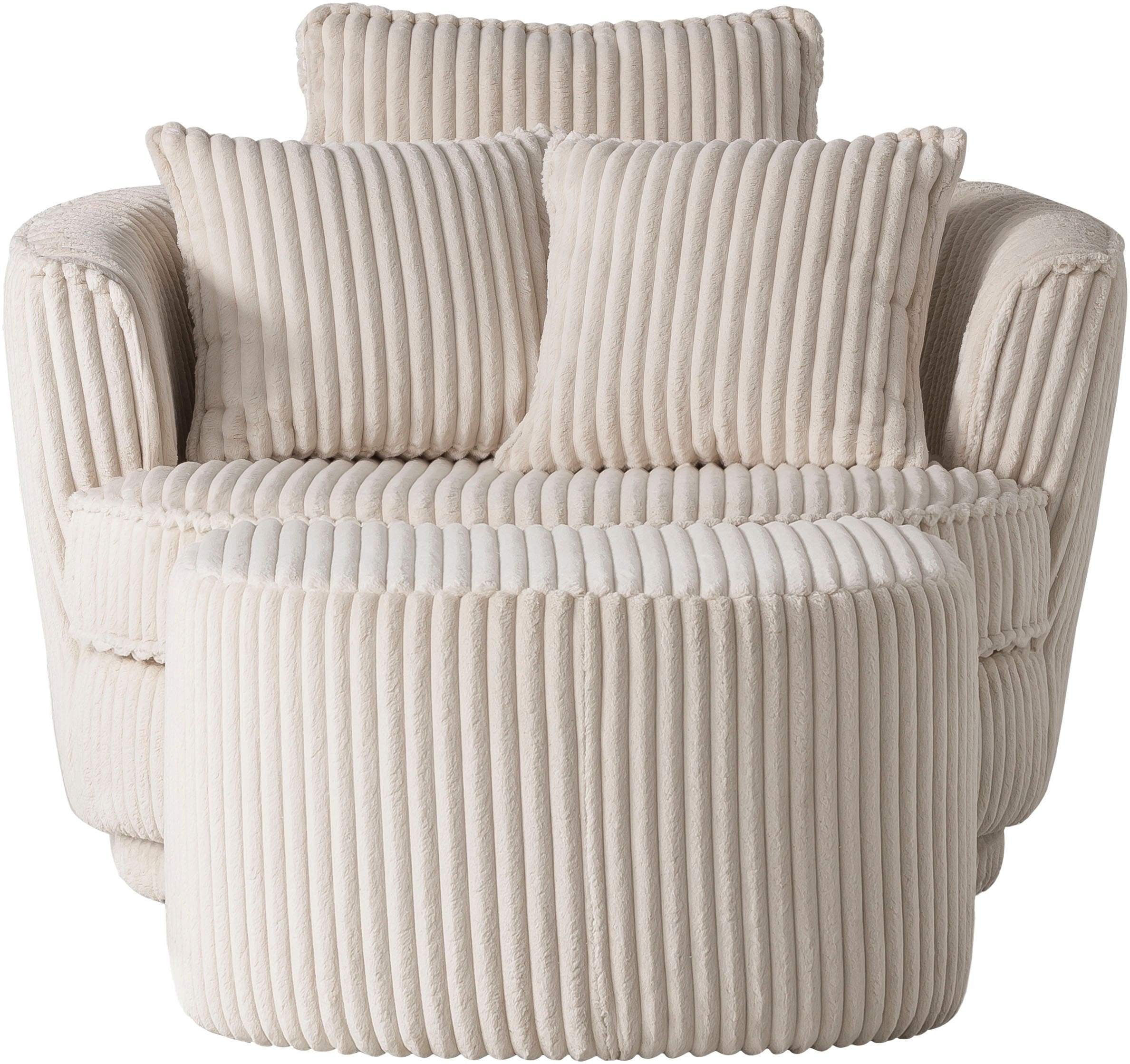 Leonique Drehsessel »MAISIE, Love Seat XXL Lese-Sessel, Big-Sessel mit Hocker,«, (2 St.), Set in MEGA CORD und Web-Velours, drehbar 360 Grad