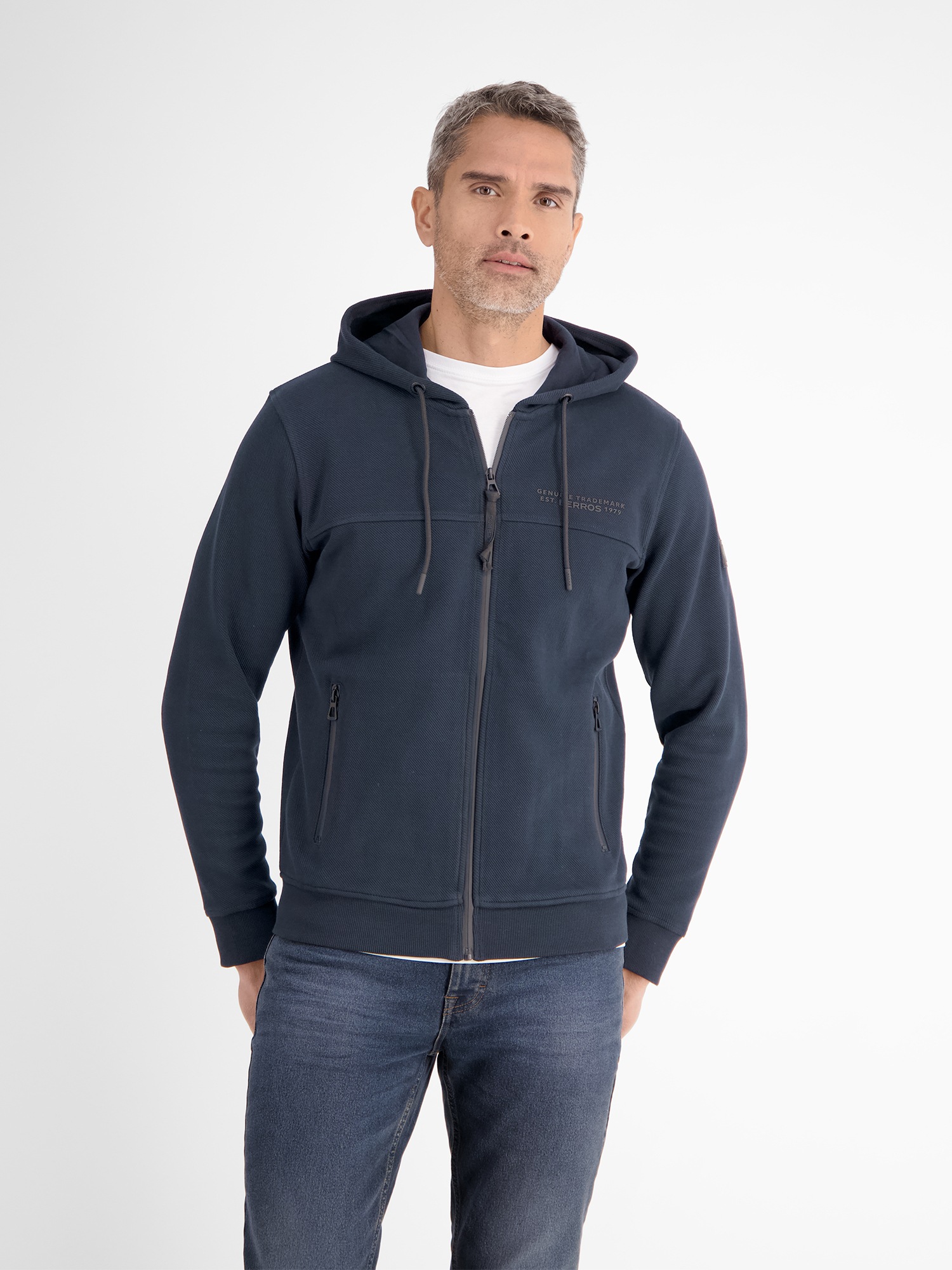 LERROS Sweatjacke »LERROS Sweatjacke mit Kapuze«