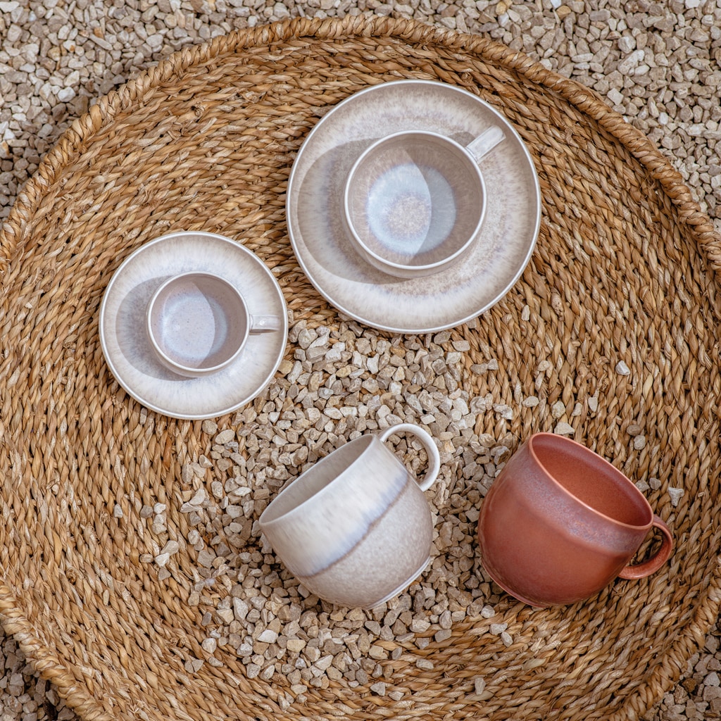 like. by Villeroy & Boch Tasse »Kaffeetassen mit Untertassen Perlemor Sand 190 ml 6er Set beige«
