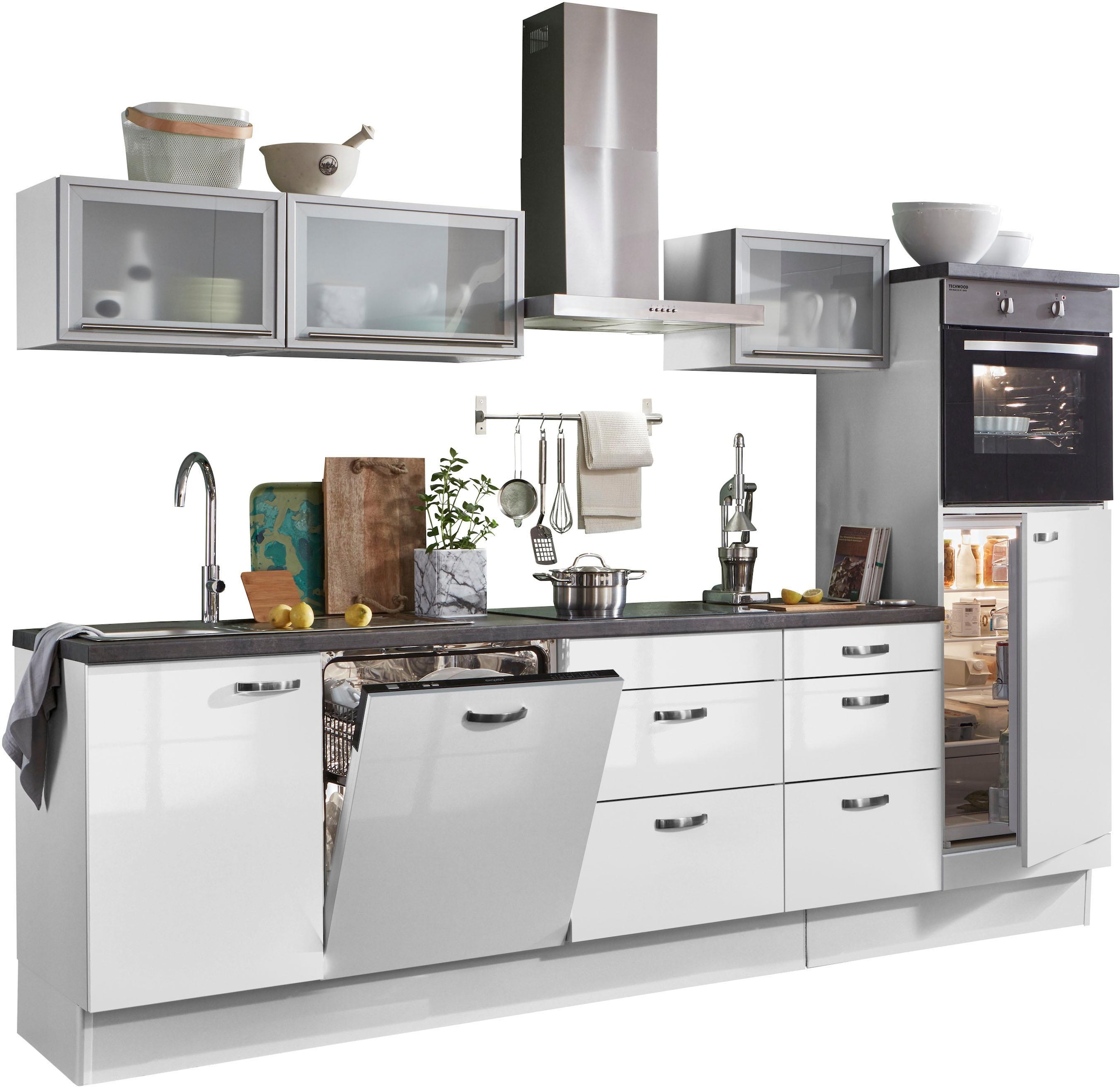 OPTIFIT Küchenzeile »Cara«, mit Vollauszügen und Soft-Close-Funktion, Breite  280 cm auf Rechnung bestellen