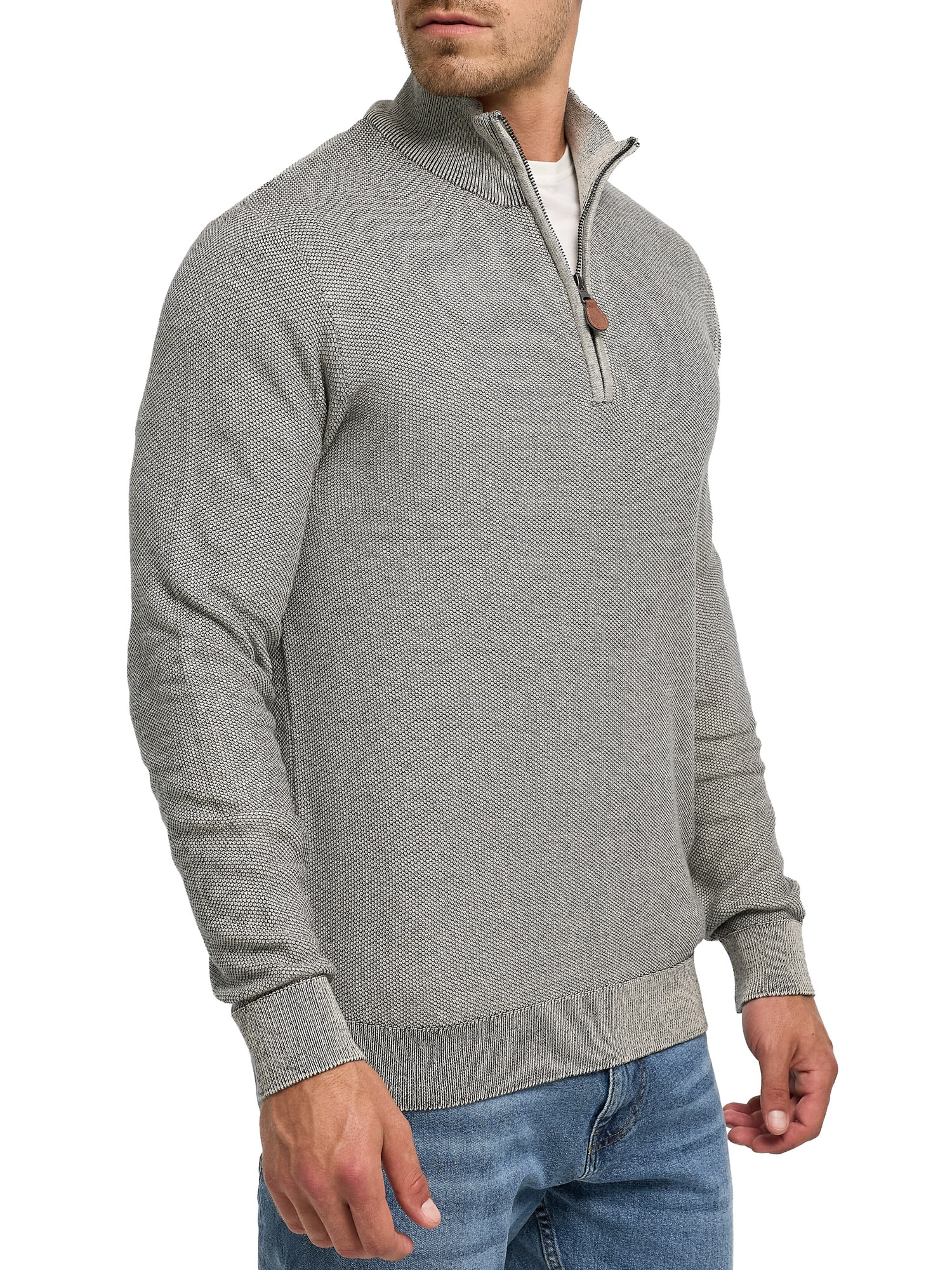 Indicode Troyer »INJexmon ½ Zip« Baumwolle, regular fit