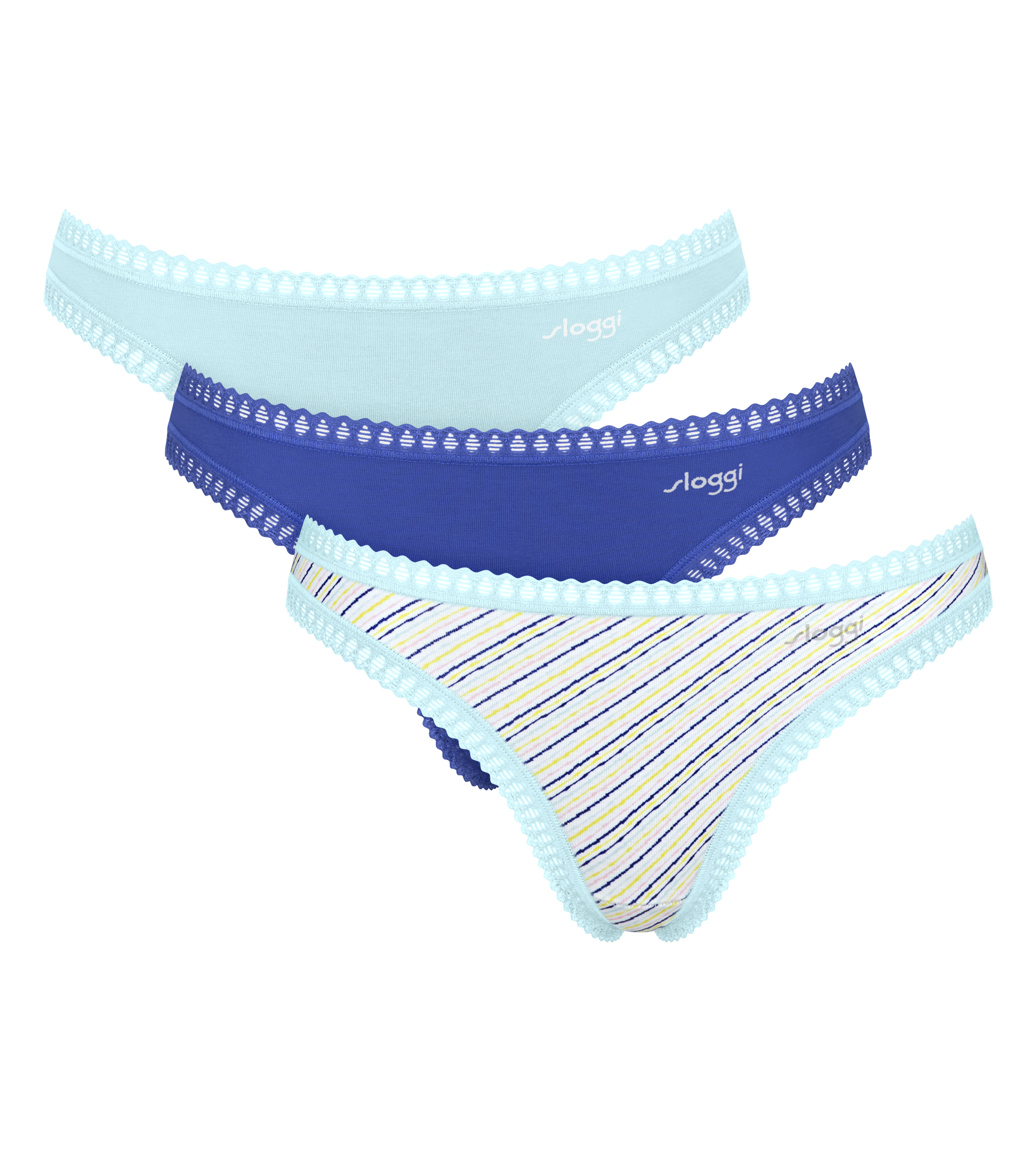 sloggi String »GO Crush String C3P« 3er Pack,  mit Spitzendetails