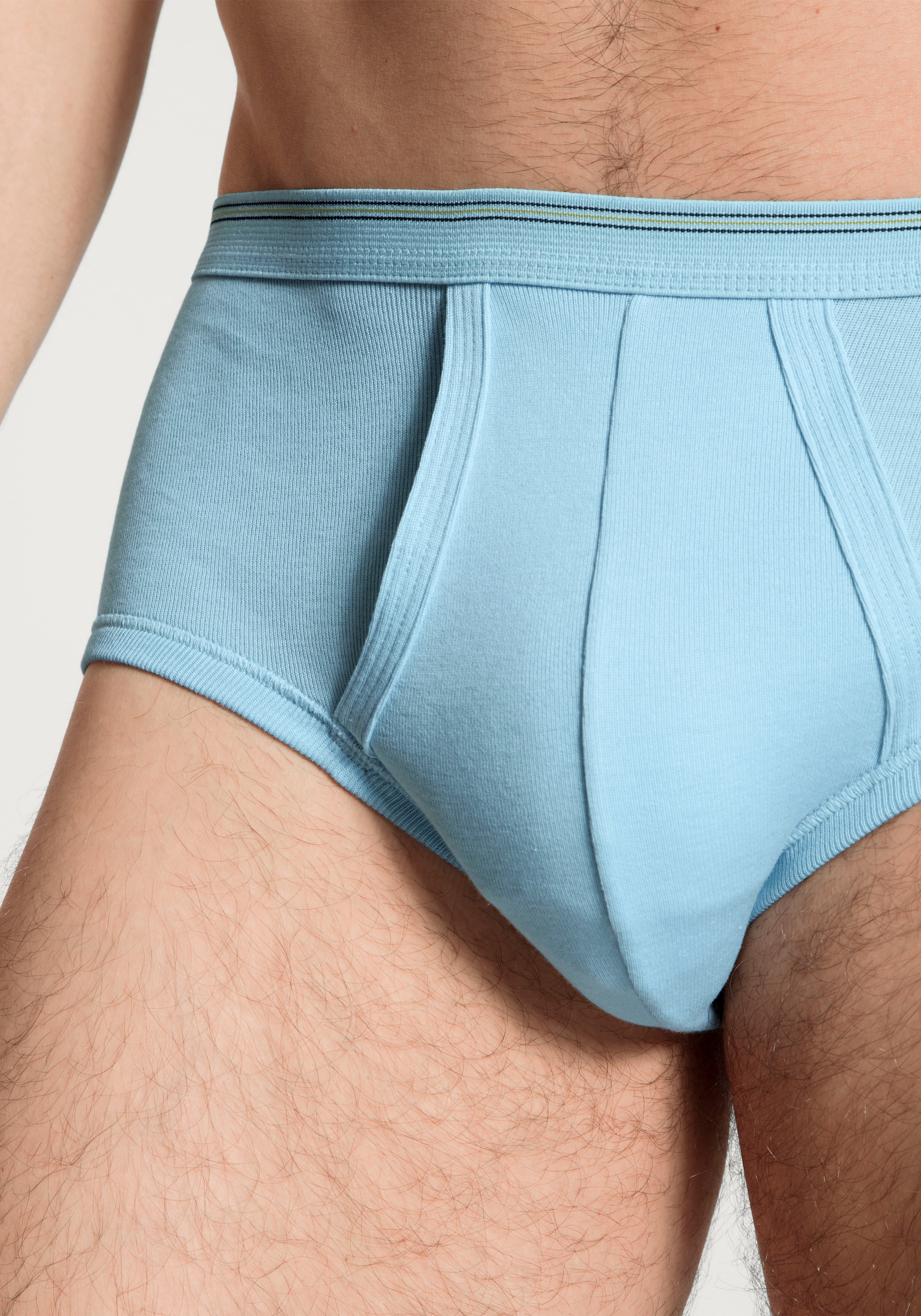 CALIDA Midislip »Twisted Cotton« mit Eingriff, Pure Cotton, Feinripp, weich