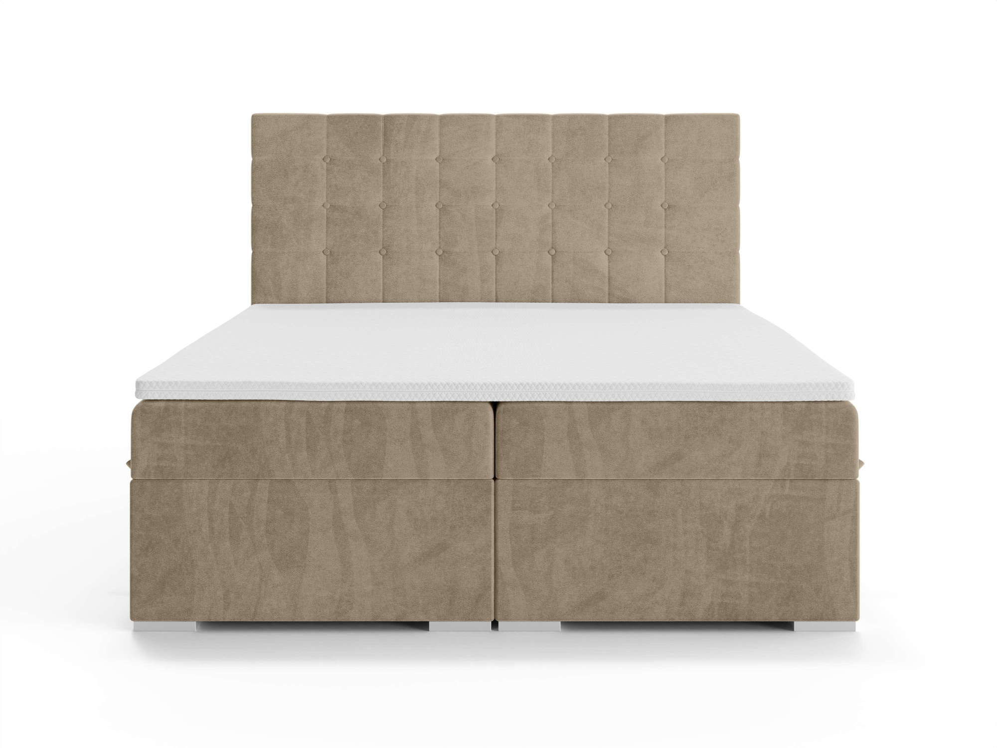 INOSIGN Polsterbett »Semla mit Matratze und Topper, in 3 Breiten (140, 160 und 180 cm)«, Boxspringbett mit Kopfteil, Bettkasten, Matratze (BFK/TFK) und Topper