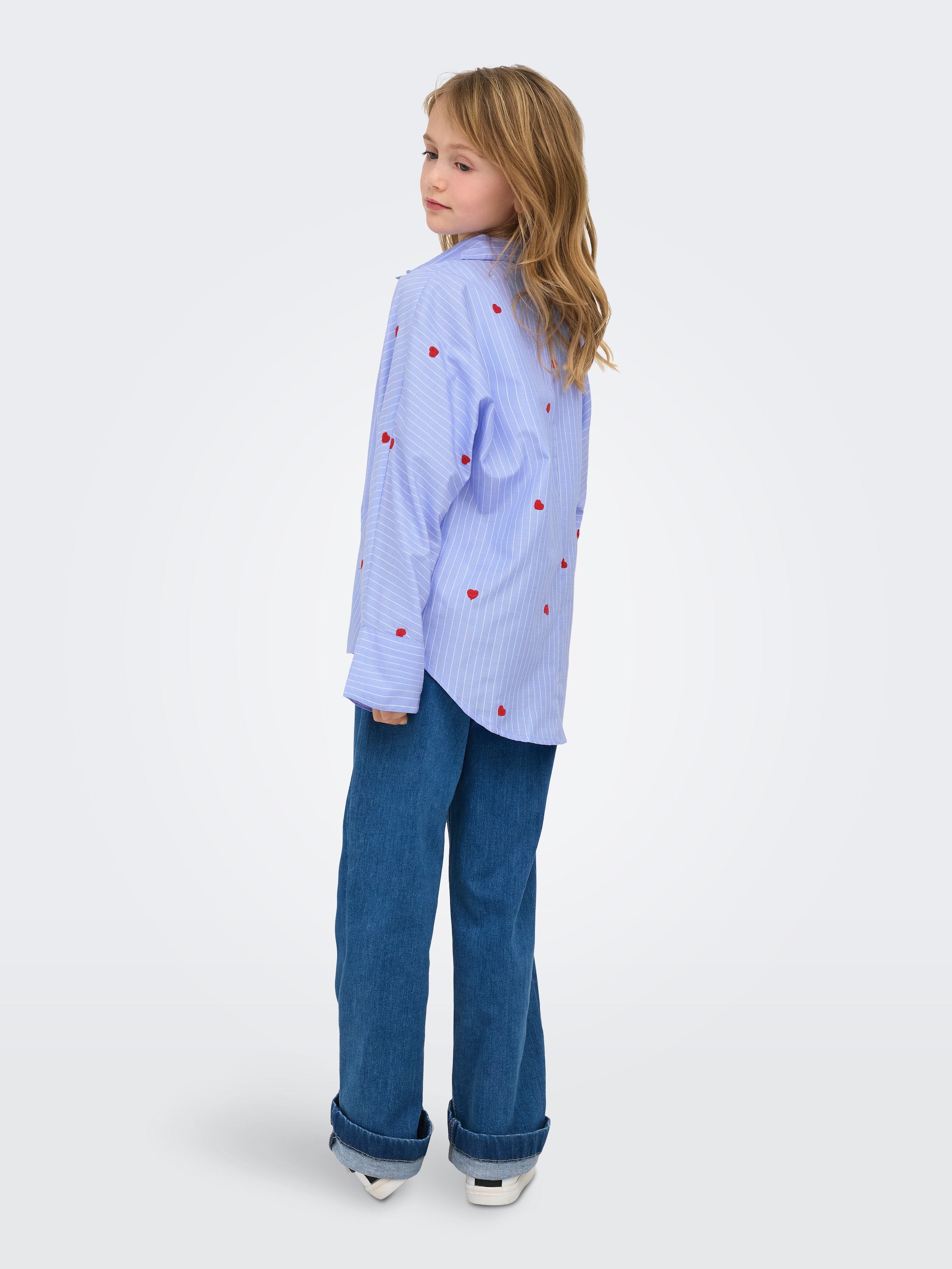 KIDS ONLY Hemdbluse »KOGNEW LINAGRACE LS ST.EMB SHRT WVN NOOS«