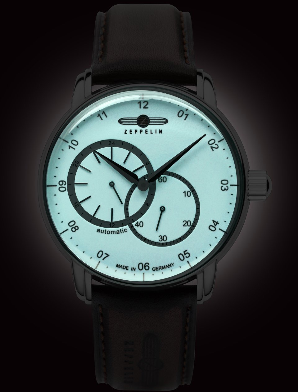 ZEPPELIN Automatikuhr »New Captain´s Line Superluminova«, Mechanische Uhr, Armbanduhr, Herrenuhr, Lederarmband, Made in Germany