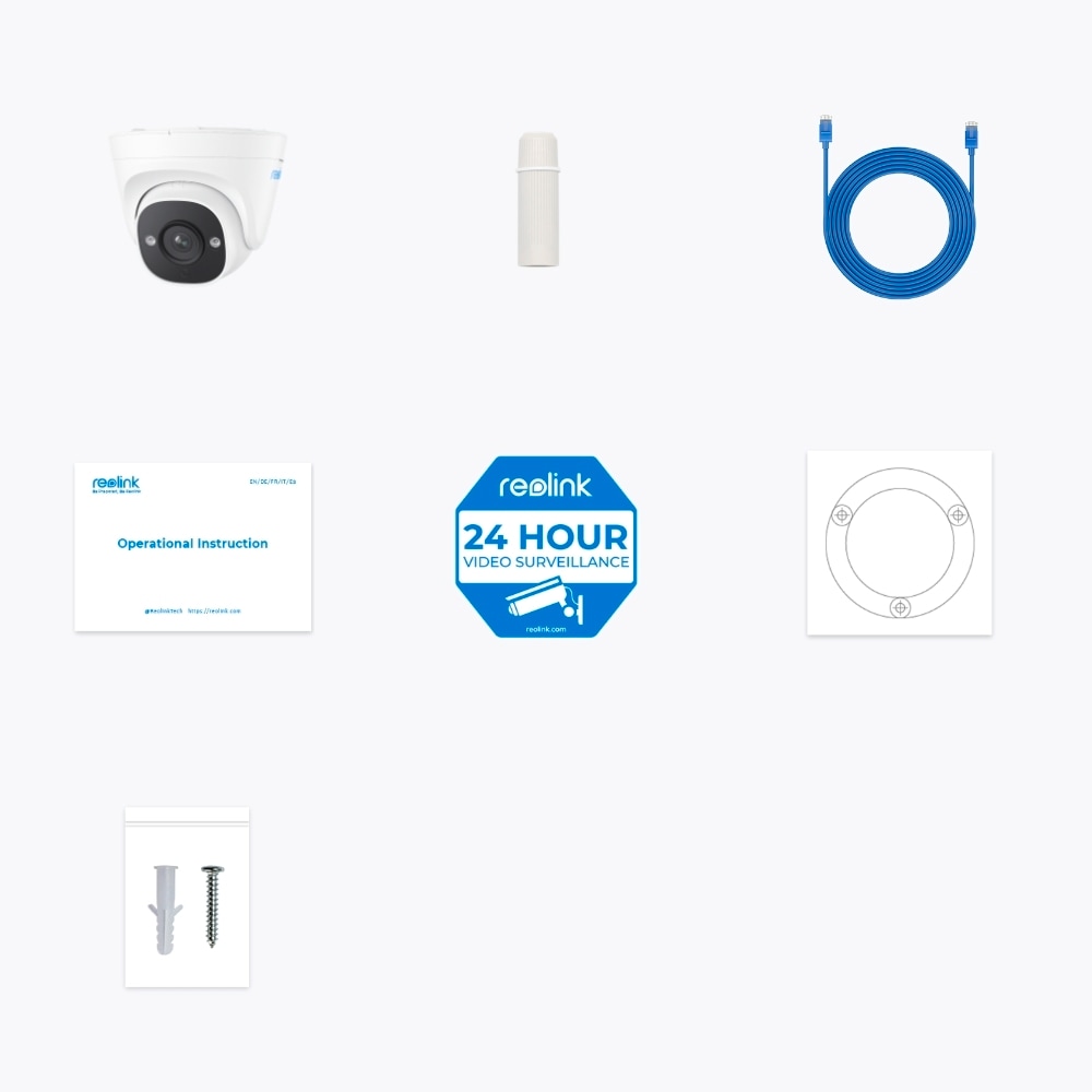 Reolink Überwachungskamera »P324 - 5MP PoE IP Sicherheitskamera, mit Personen-/Fahrzeugerkennung«, Außenbereich, 30 Meter Nachtsicht & Audioaufzeichnung
