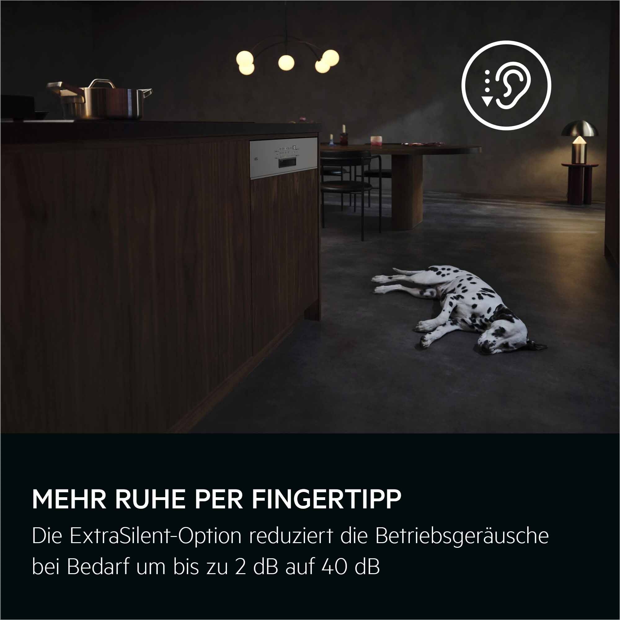 AEG teilintegrierbarer Geschirrspüler Serie 8000, 60 cm, WiFi »GT8200B2SCM 911463003« 8,4 l 14 tlg. Maßgedecke Wasserparende Spülmaschine mit 8,4 l kraftvoll gegen Eingebranntes