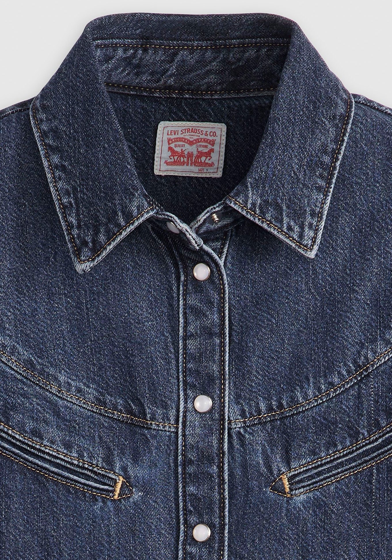Levi's® Jeansbluse »RINOA«, kurz, mit Druckknöpfen