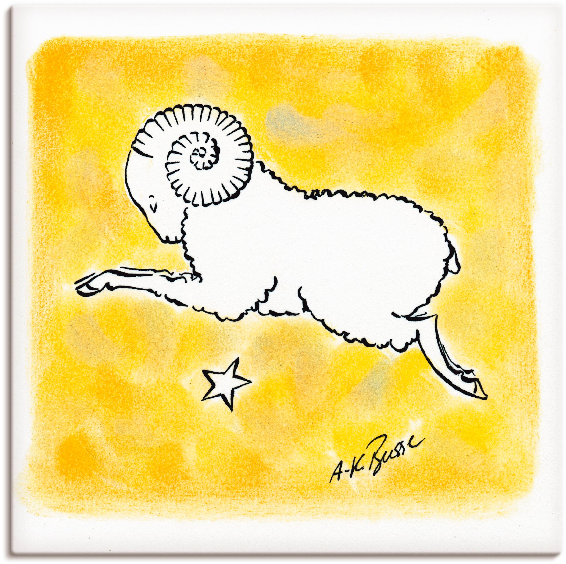 Artland Leinwandbild »Serie Sternzeichen Widder«, Sternzeichen, (1 St.), au günstig online kaufen