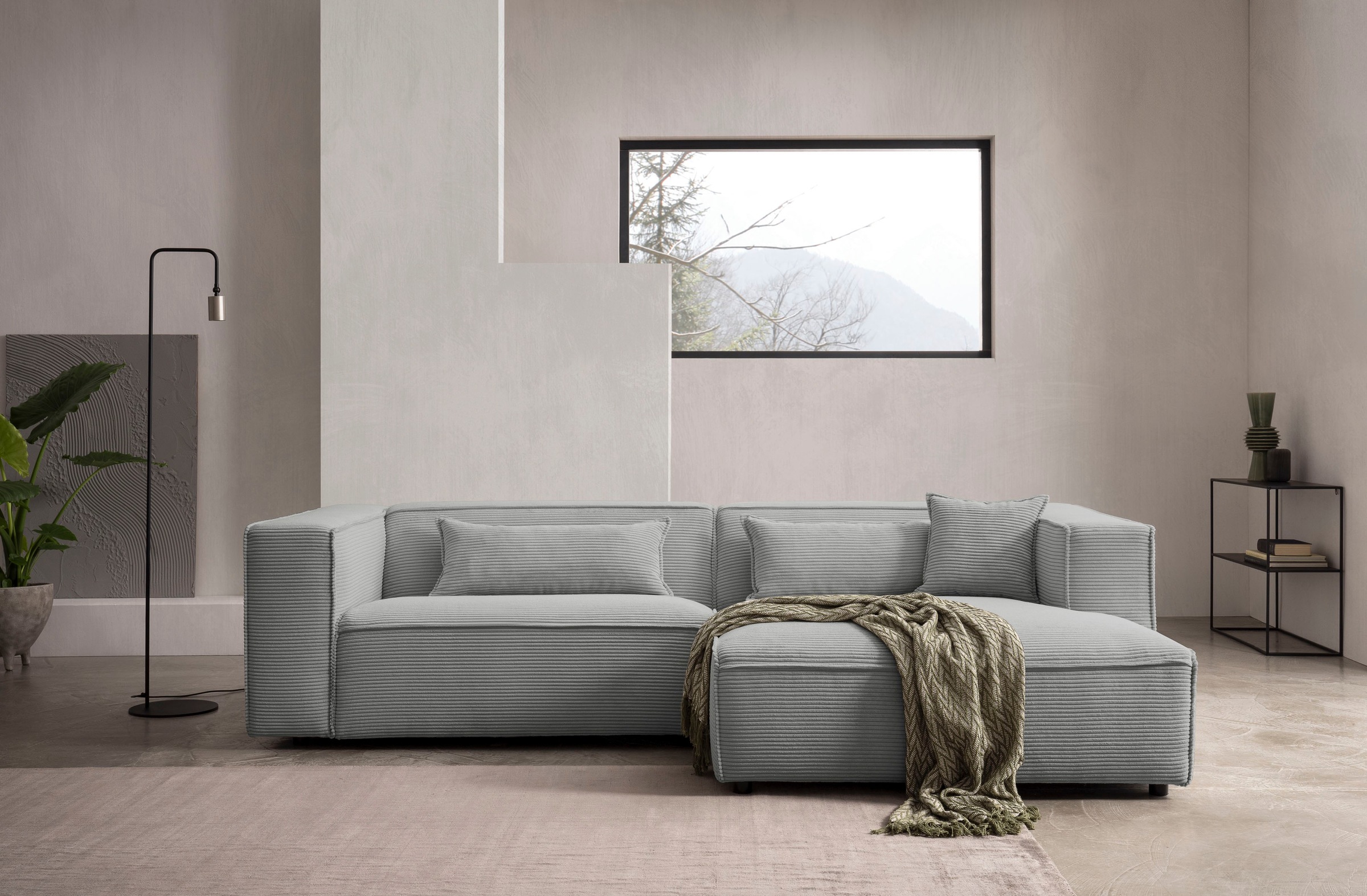 LeGer Home by Lena Gercke Ecksofa »PIARA mit Kedernaht in Cord oder Leineno günstig online kaufen
