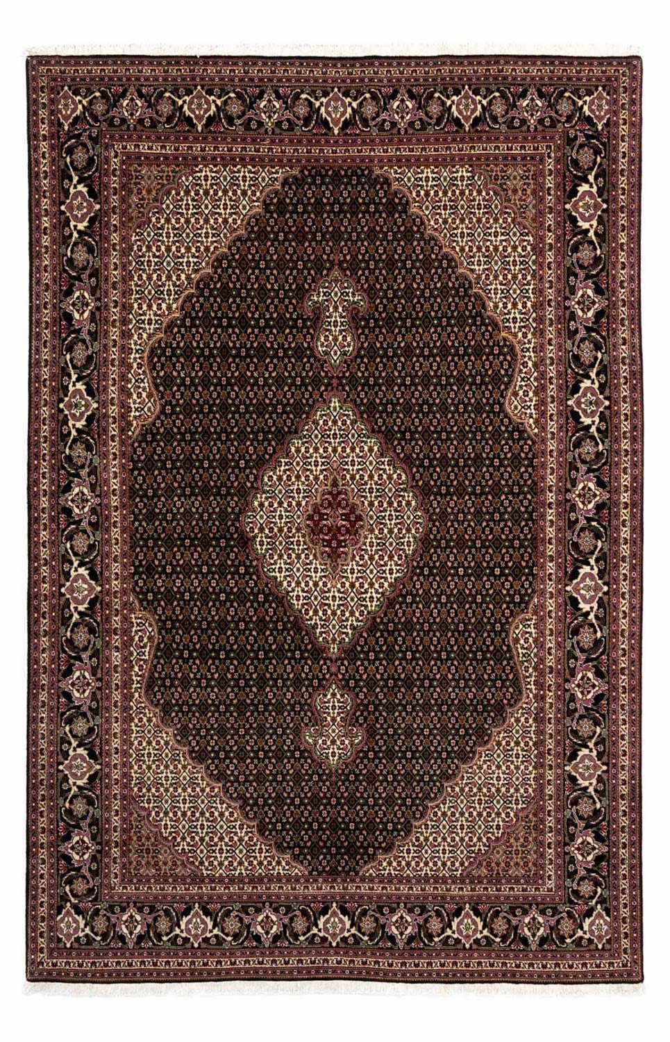 morgenland Wollteppich »Täbriz - 50 Raj Blumenmuster Beige 90 x 60 cm«, rec günstig online kaufen