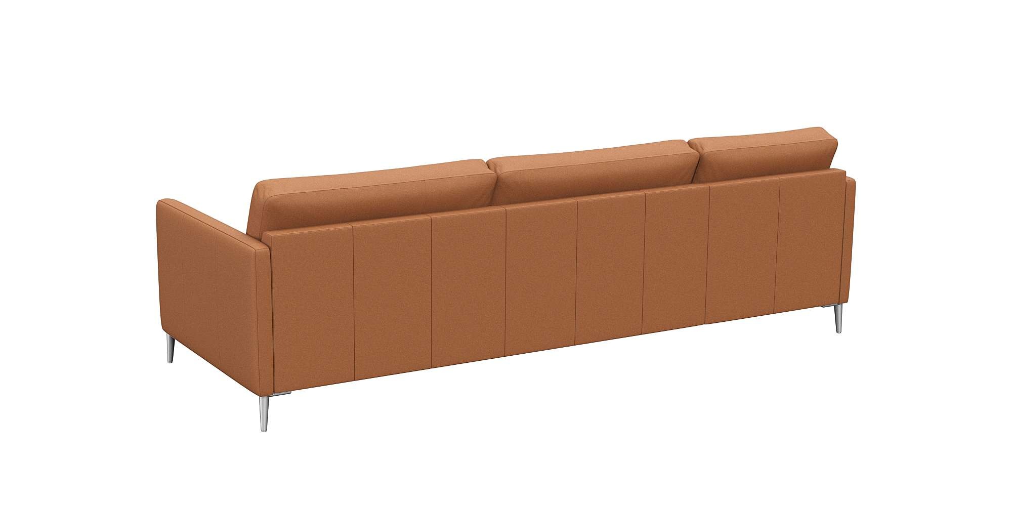 FLEXLUX Ecksofa »Fiore, L-Form, bequem und komfortabel durch hochwertigem Sitzaufbau«, schmale Armlehnen, Kaltschaum, Füße Alu