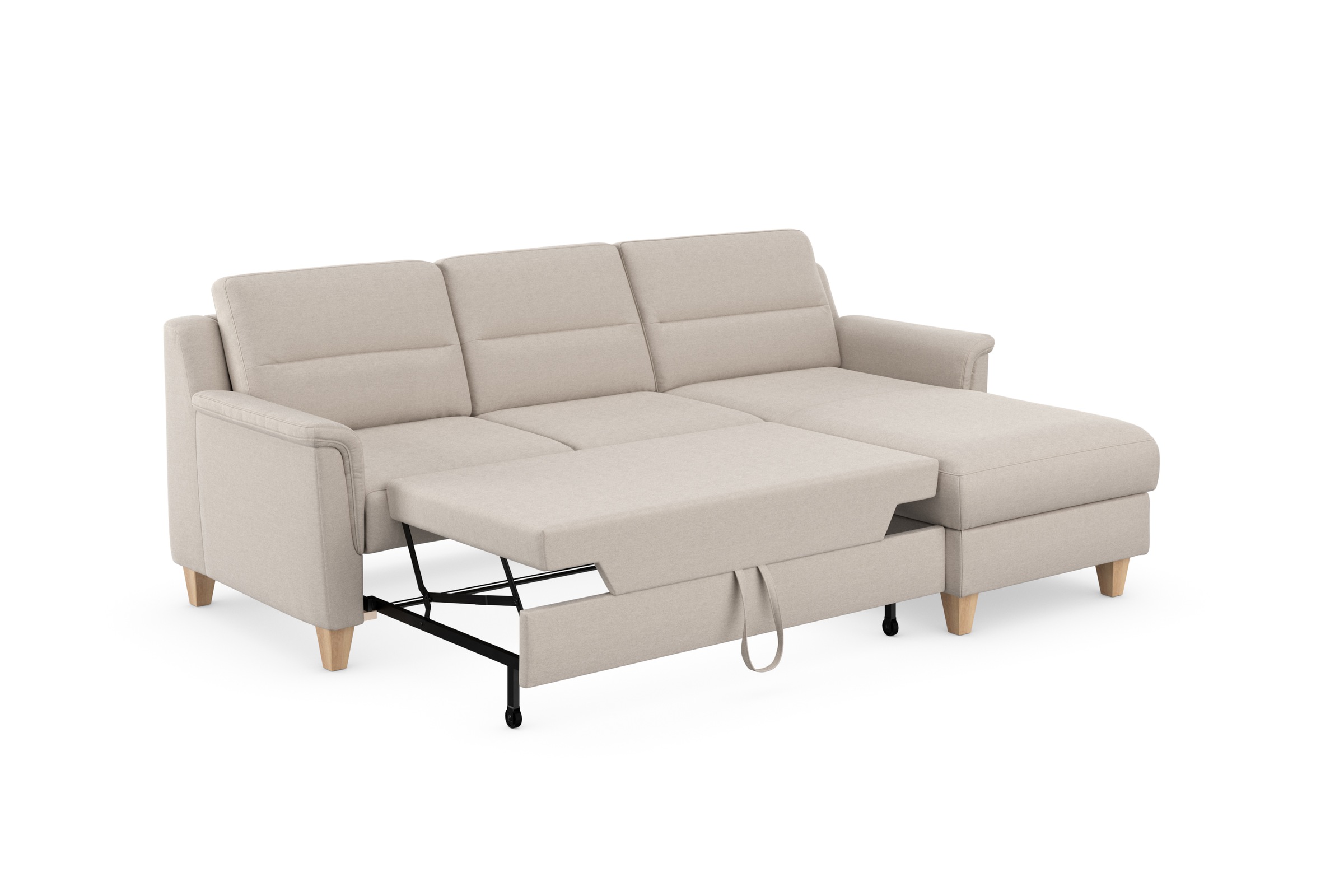 sit&more Ecksofa »Farö L-Form«, inklusive Federkern, wahlweise mit Bettfunktion und Bettkasten