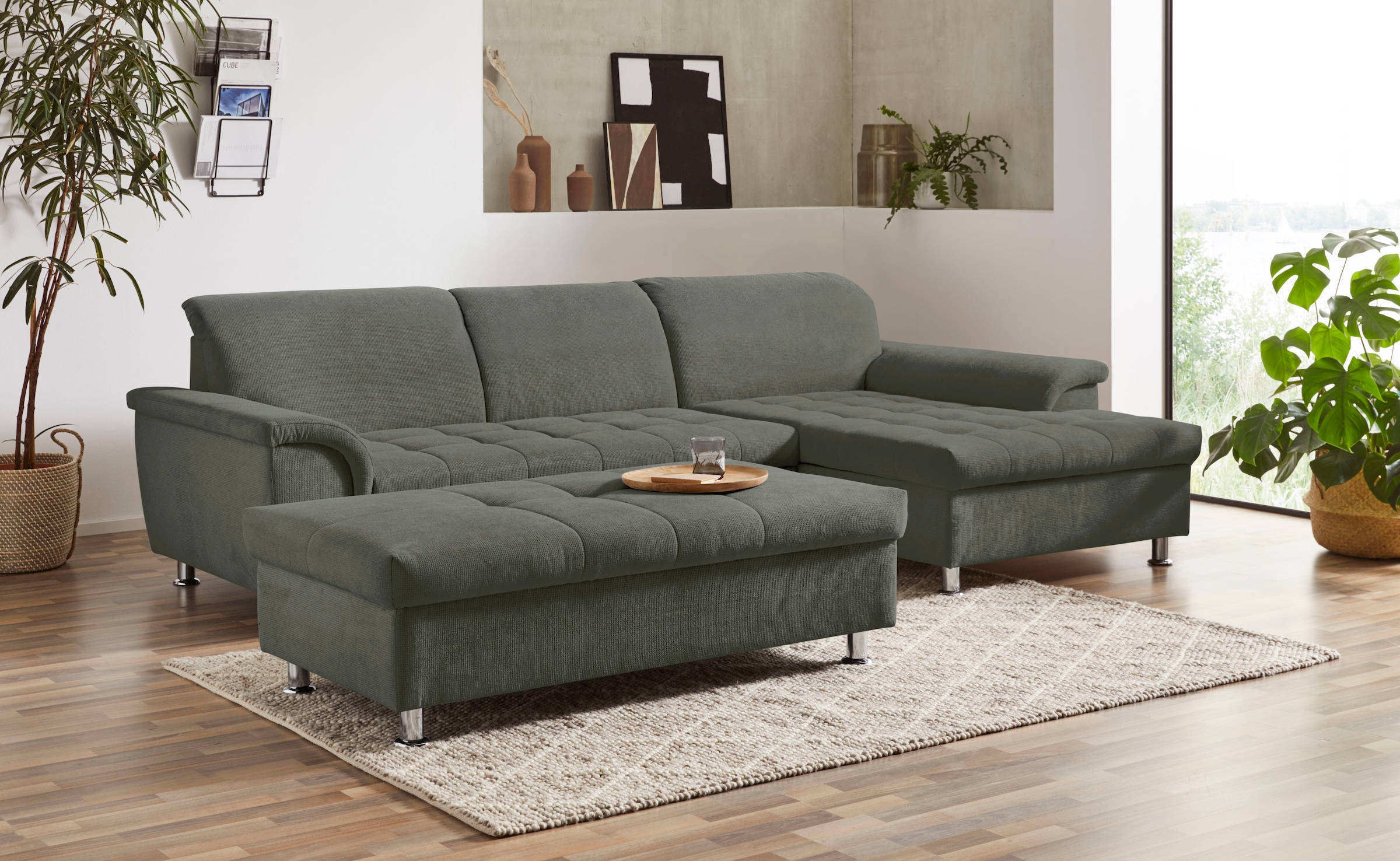 DOMO collection Ecksofa »Franzi L-Form«, wahlweise mit Kopfteilverstellung (dann Tiefe: 170 cm)