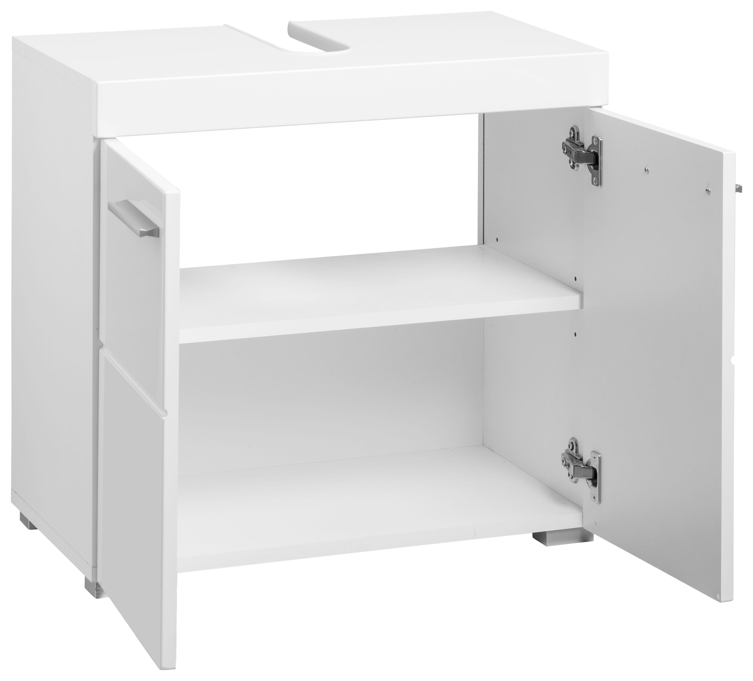 welltime Waschbeckenunterschrank »Avena« Waschtisch 2türig- Aussparung 26/8 cm - (B/T/H) 60/34/56 cm