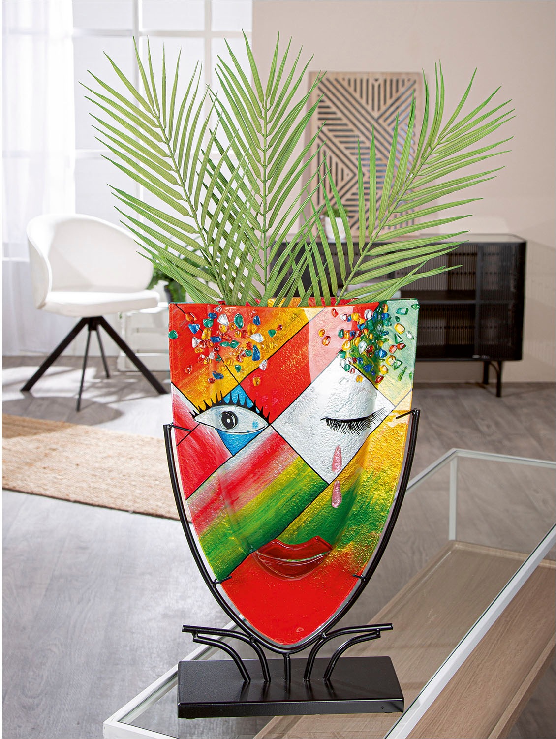 Casablanca by Gilde Tischvase »Gesichtsvase oval Dreaming orange H. 49 cm«, günstig online kaufen