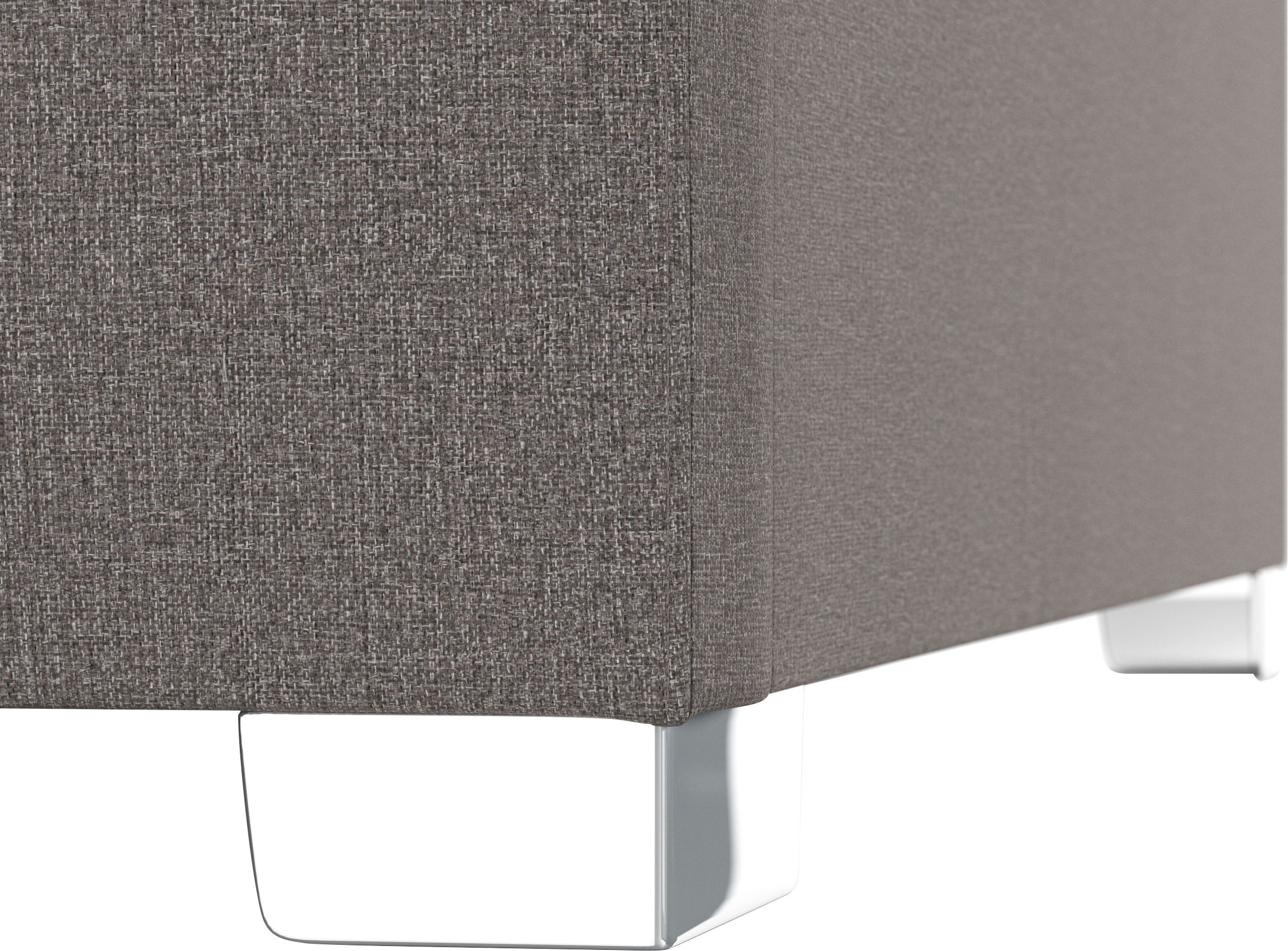 DOMO collection Ecksofa »Anzio in kubischer Formensprache, flache Armlehnen, L-Form«, Wahlweise mit Bettfunktion und Federkern für hohen Sitzkomfort