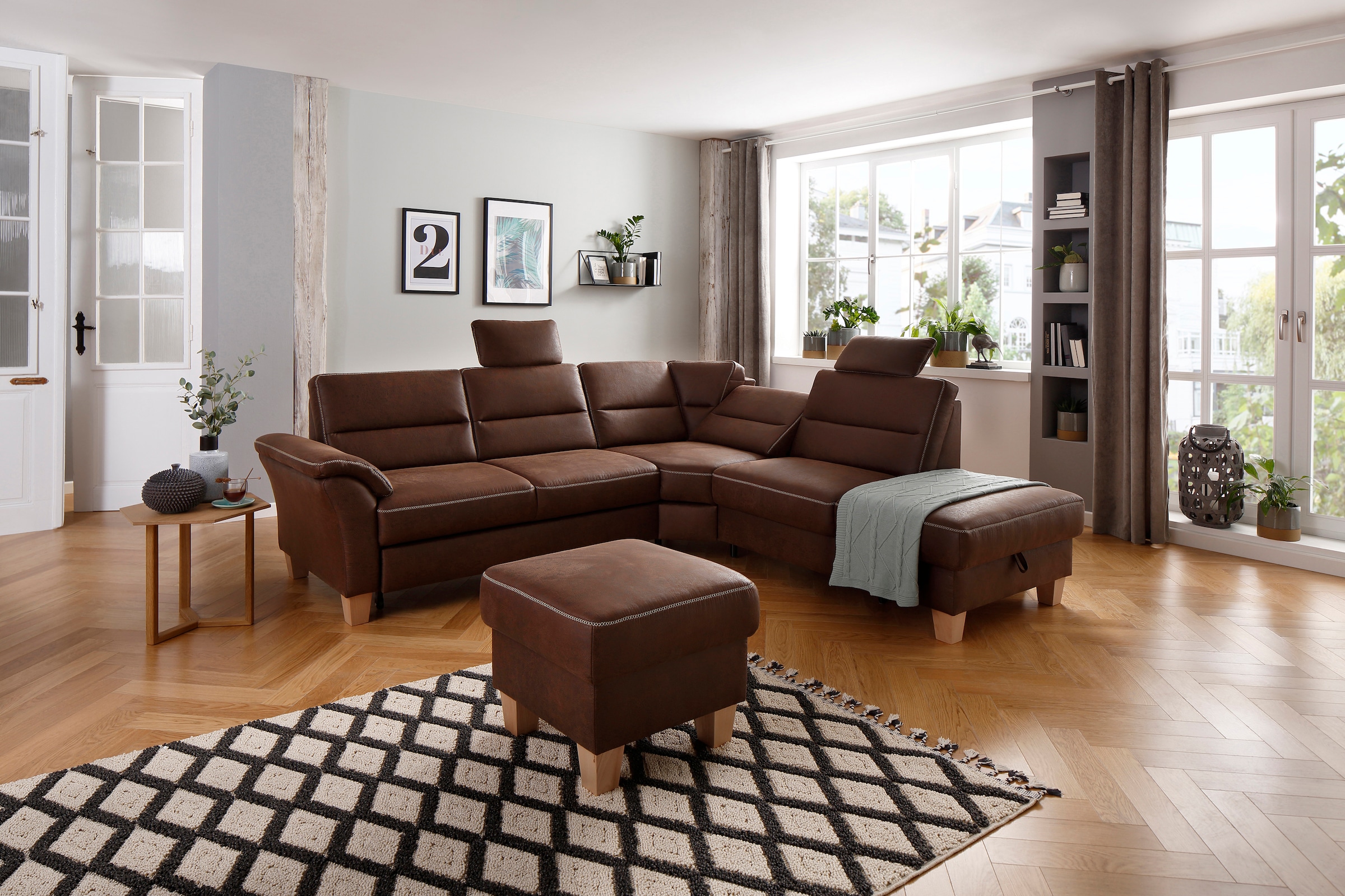 Home affaire Ecksofa »Soleo L-Form«, komfortabel durch Trapezecke mit Relax günstig online kaufen