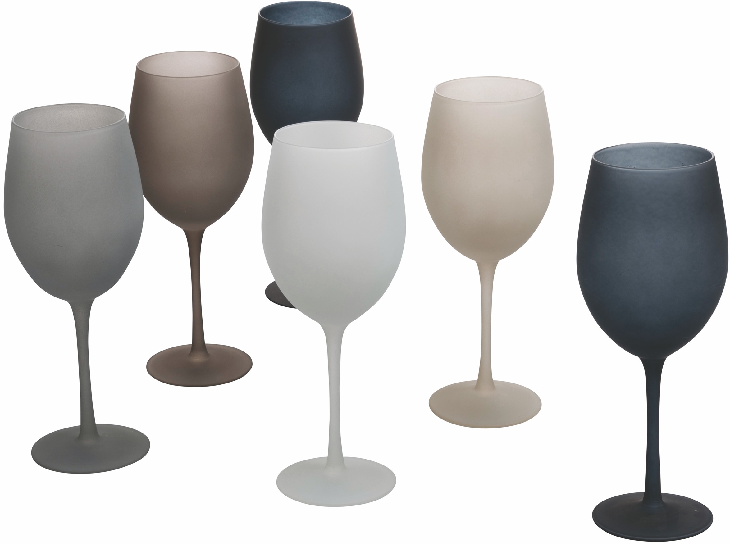 Villa d'Este Weinglas »Happy Hour Stones«, (Set, 6 tlg.), Gläser-Set, 6-teilig, Inhalt 550 ml