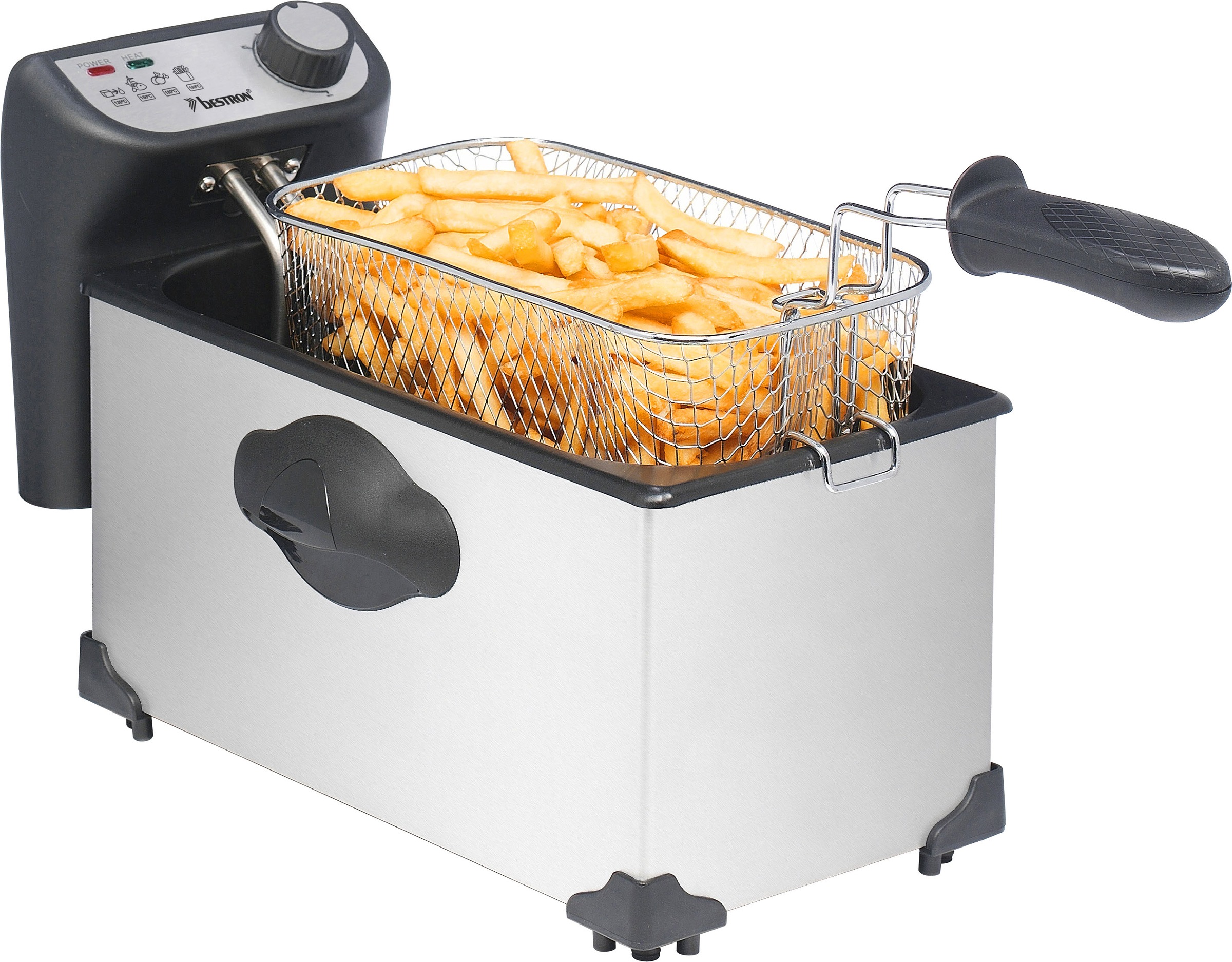 bestron Fritteuse »AF351«, 2000 W, 1 kg, 3,5 L, Kaltzonentechnologie, spülmaschinengeeignet