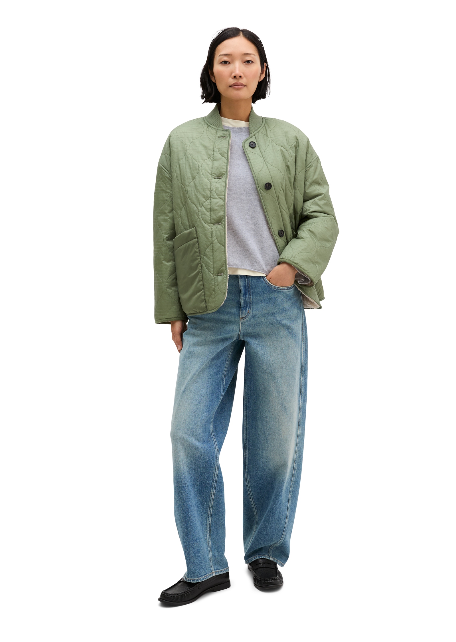 Marc O'Polo Wendejacke »regular aus Ripstop-Nylon und Teddyplüsch«