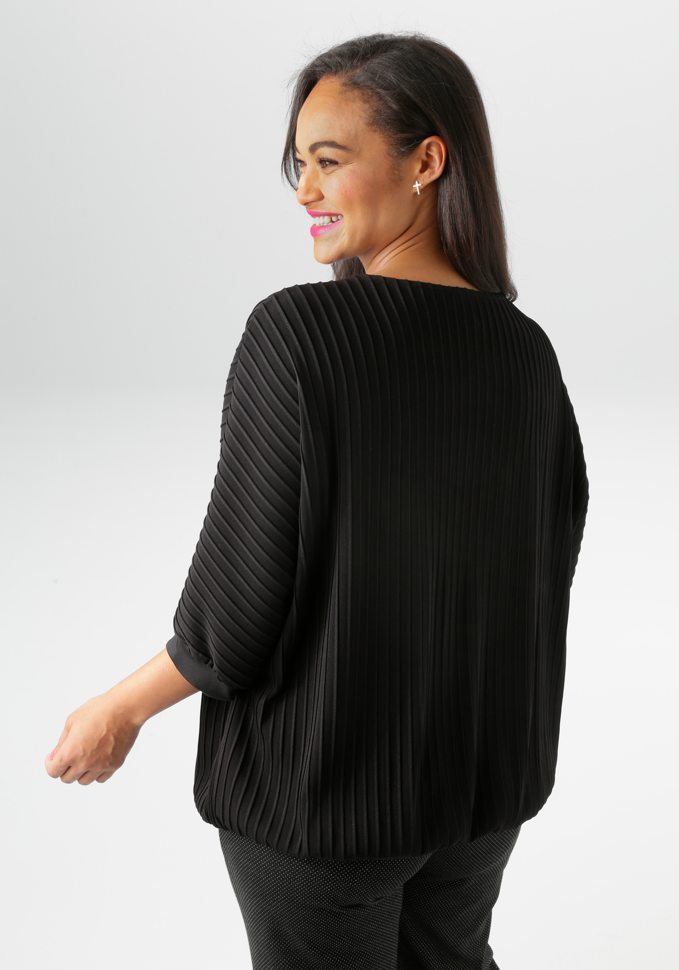 Aniston PLUS Rundhalsshirt mit interessanter Biesenstruktur - NEUE KOLLEKTION