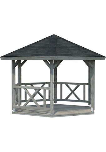 Palmako Holzpavillon »Betty«, BxT: 423x423 cm, grau kaufen