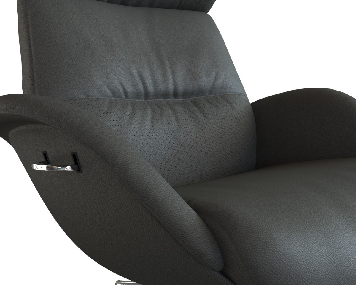 FLEXLUX Relaxsessel »More, Funktionsessel, Polstersessel, Armlehnensessel, TV-Fernsehsessel«, Premium Komfort, Rücken- und Kopfteilverstellung, Drehbar, Fuß Alu