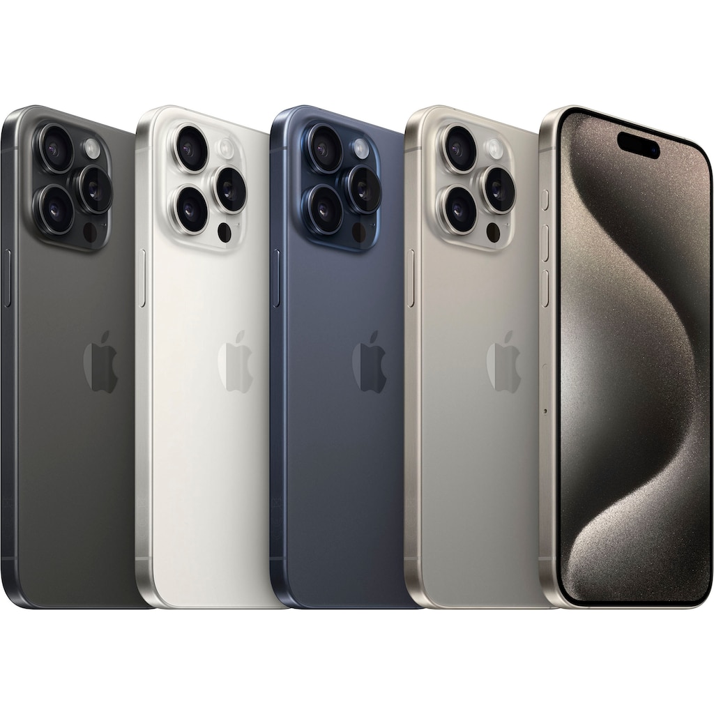 Apple Smartphone »iPhone 15 Pro Max 512GB«, Natural Titanium, 17 cm/6,7 Zoll, 512 GB Speicherplatz, 48 MP Kamera