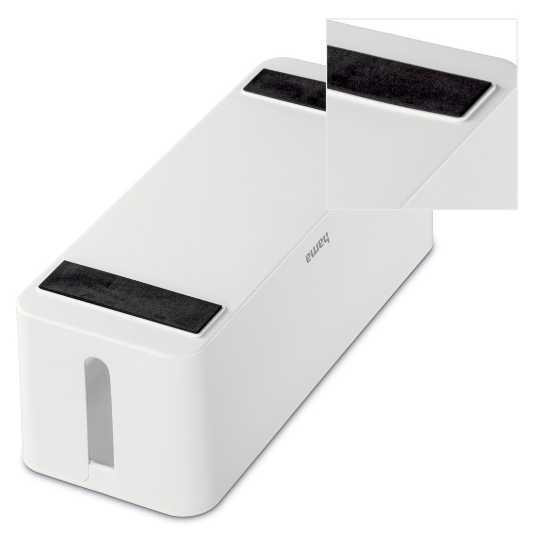 Hama Kabelbox »Kabelbox für Standard 6er Steckdosenleisten, Stecker, Kabel, Ladegerät«, (1 tlg.), Schlichtes Design, Schreibtisch, Tisch, große Aufbewahrungsbox
