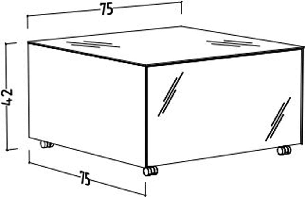 Mäusbacher Couchtisch »Nova« Couchtisch auf Rollen BHT 75/42/75 cm mit 1 Schublade, 1 offenes Fach