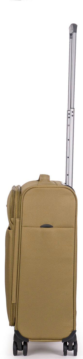 Stratic Weichgepäck-Trolley »Stratic Light + S, khaki«, 4 Rollen, Handgepäck Reisekoffer Reisegepäck TSA-Zahlenschloss