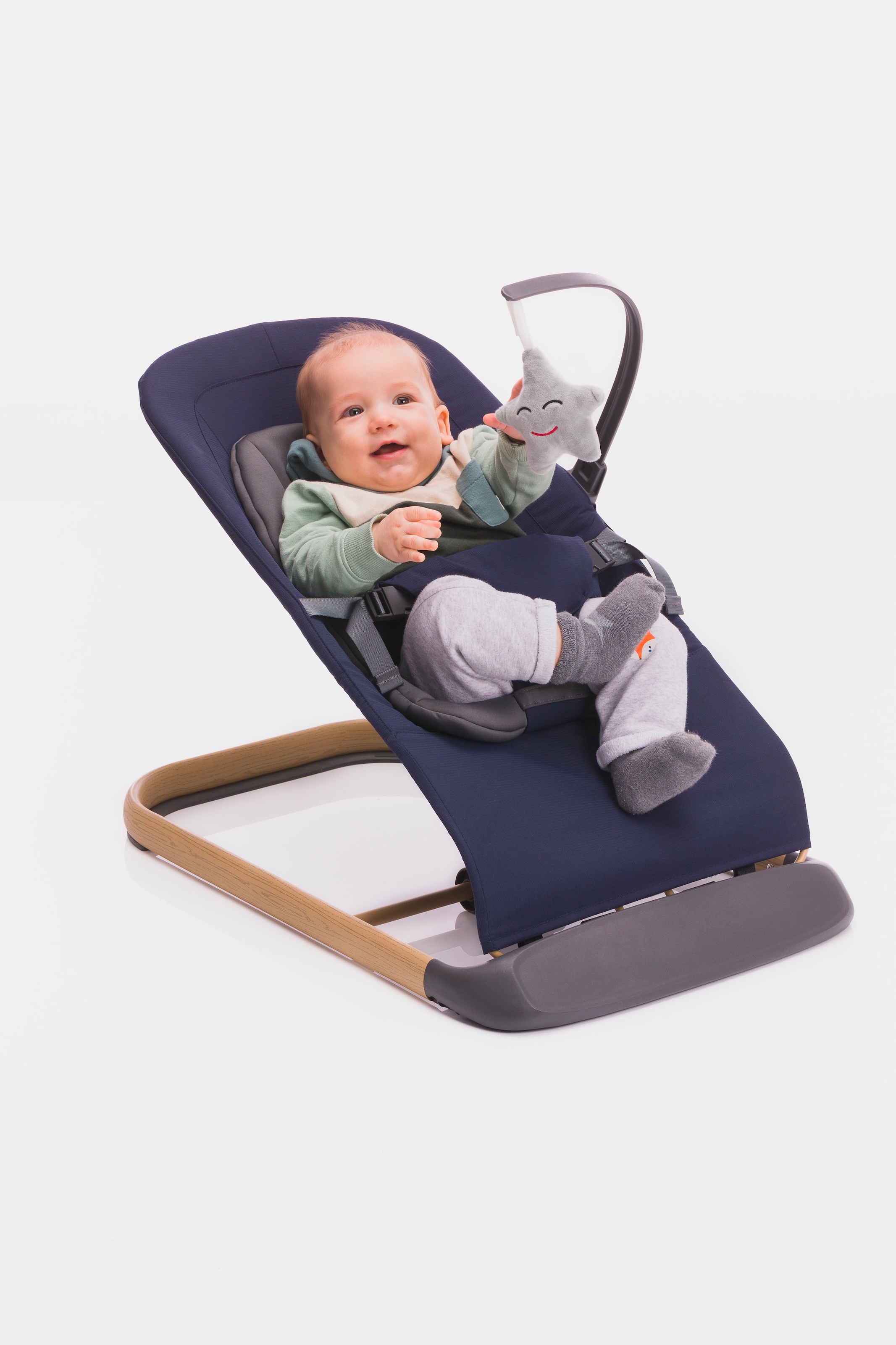 Fillikid Babywippe »Star, marine grau«, bis 9 kg