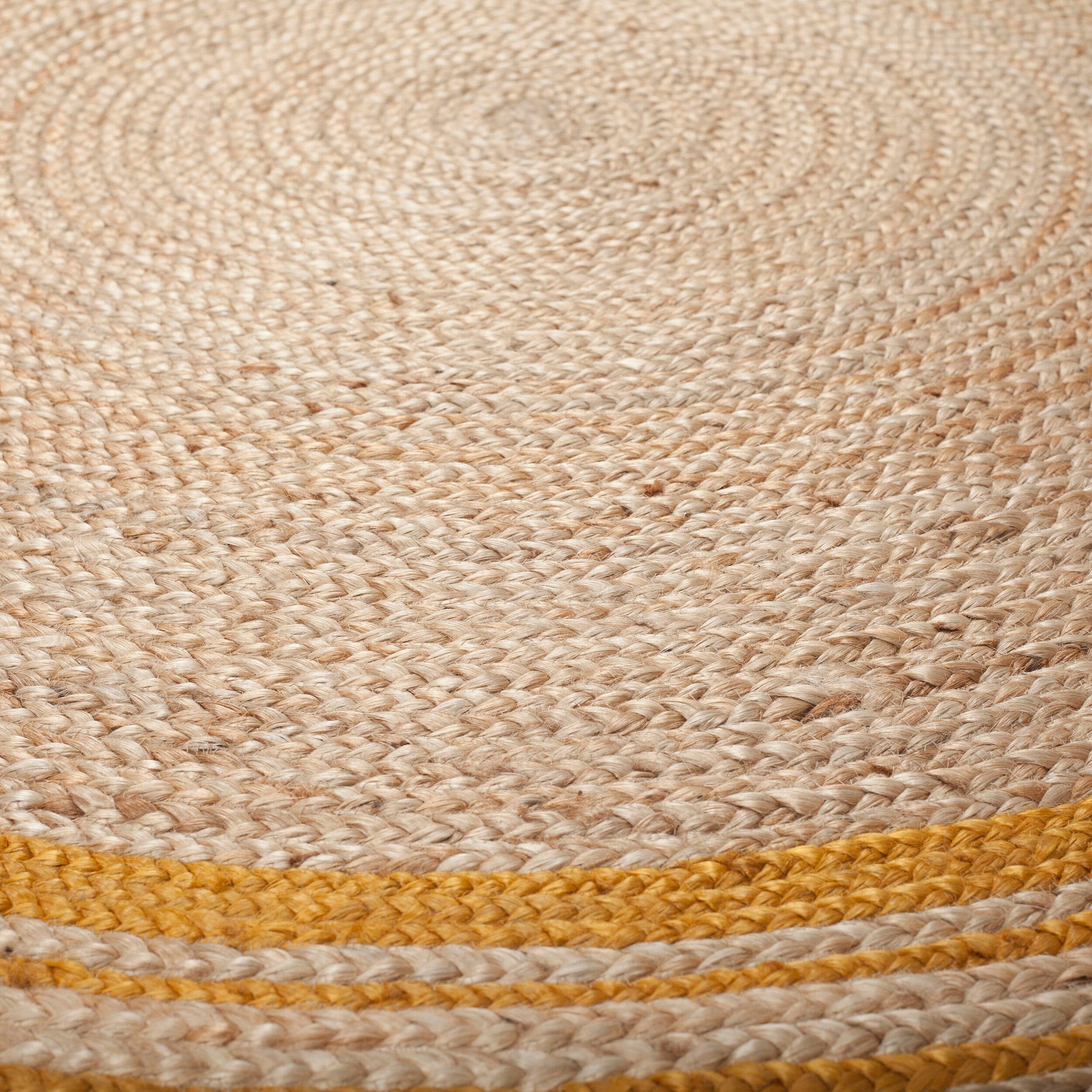 FLAIR RUGS Teppich »Istanbul«, rund, 7 mm Höhe, aus 100% Jute, mit Quasten & Bordüre