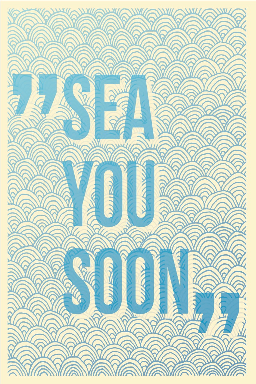 queence Metallbild »SEA II«, Schriftzüge-Schriftzug-Meer, (1 St.), Stahlschilder
