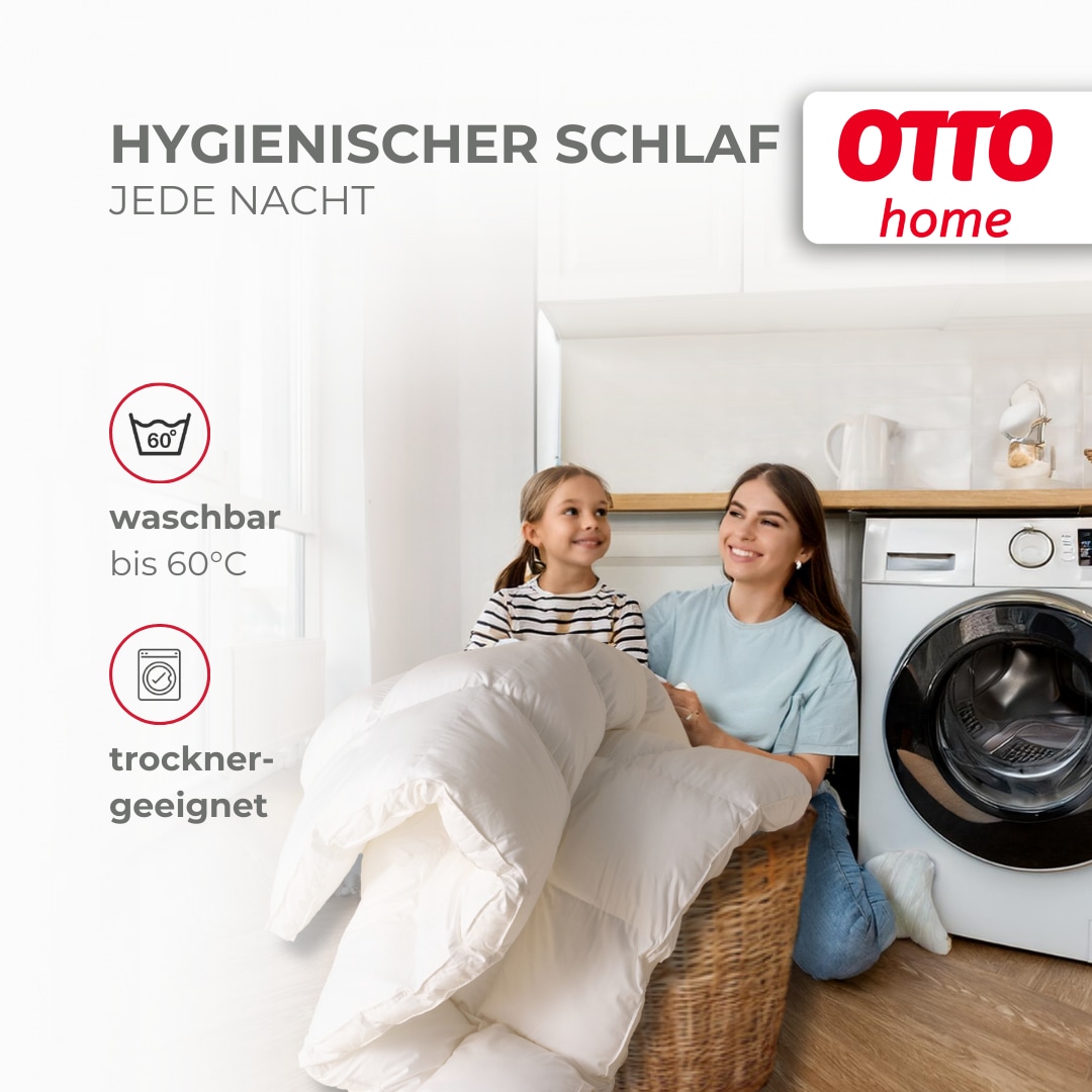 OTTO home Microfaserbettdecke »Baca, Bettdecke 135x200 cm, 155x220 cm und weitere Größen« leicht Füllung aushochwertiger6D-Hohlfaser Bezug Polyester 1 Stk. tlg. Bettdecken, Sommer, Winter, 4-Jahreszeiten, Decke