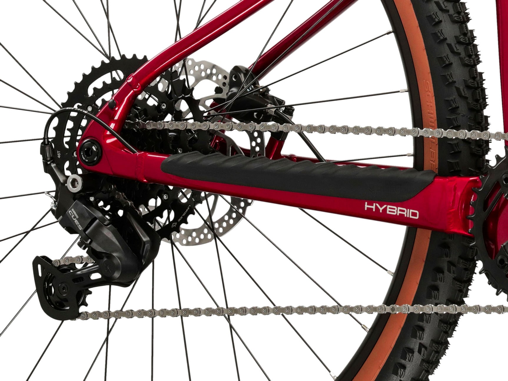 Kross »Influx Hybrid 2.0 16,7Ah / 600 Wh 29 Zoll rot 9 Gänge 2026« 9 Gang Shimano CUES U4000 Schaltwerk Kettenschaltung Mittelmotor 250 W BOSCH PERFORMANCE LINE PX Mittelmotor