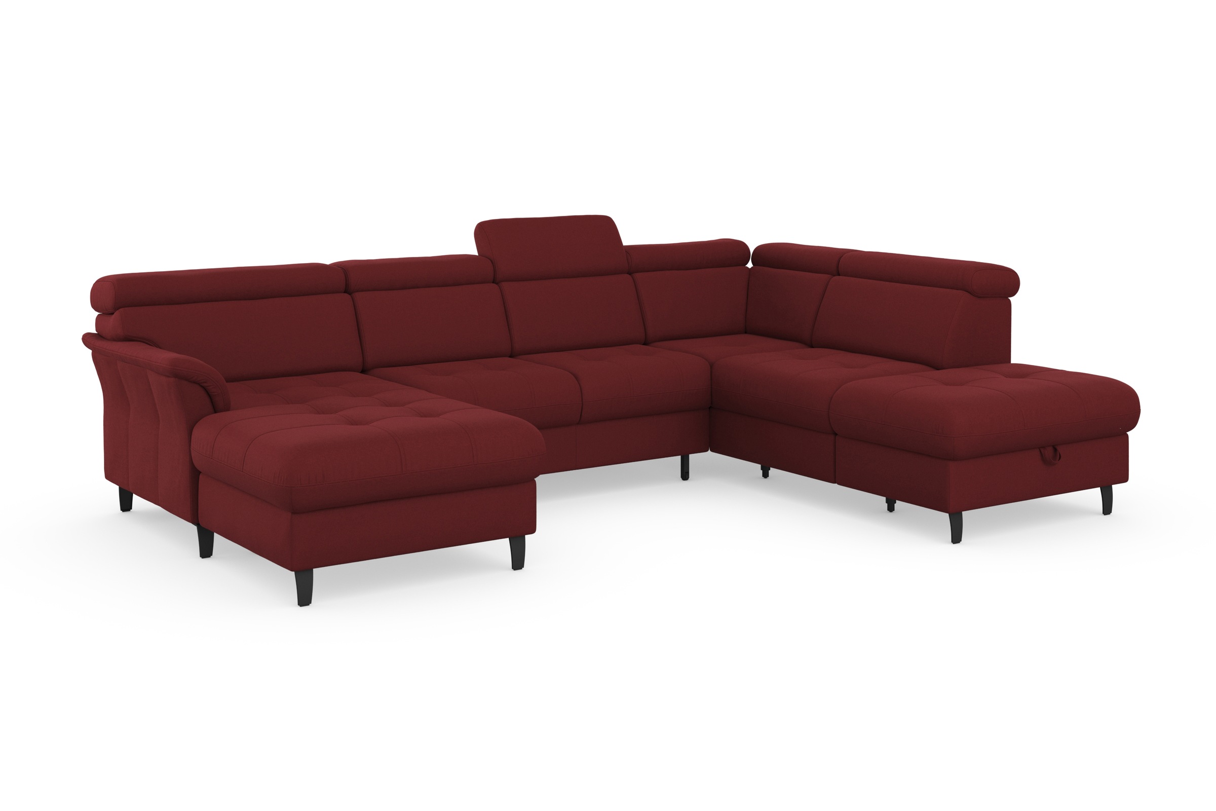 sit&more Wohnlandschaft »Marano U-Form«, inklusive Kopfteilverstellung, wahlweise mit Bettfunktion, Bettkasten