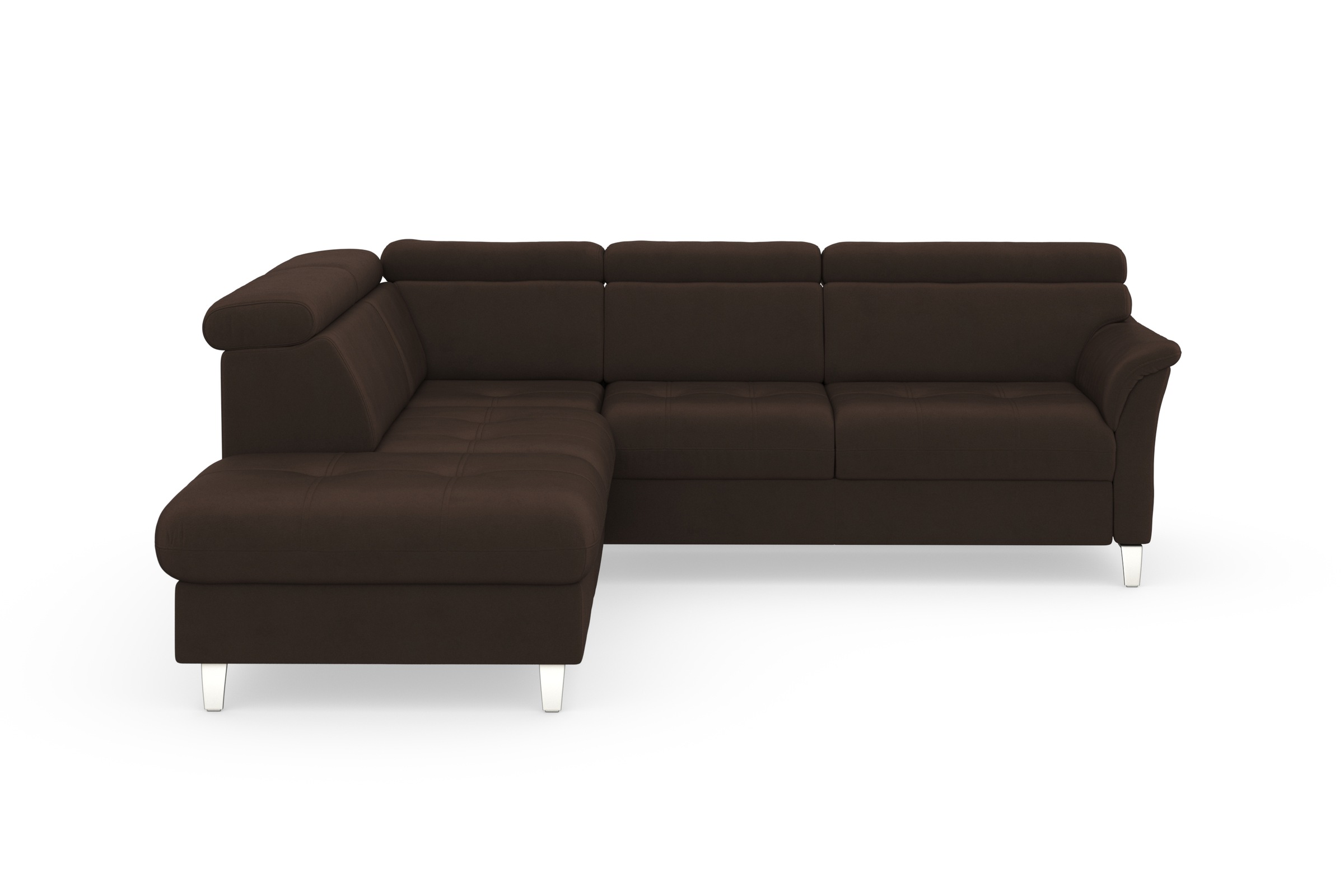 sit&more Ecksofa »Marano L-Form«, inklusive Kopfteilverstellung, wahlweise mit Bettfunktion, Bettkasten