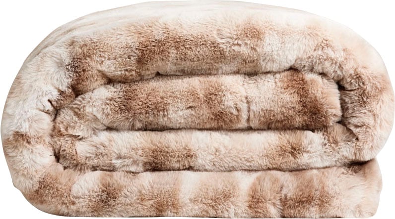 Star Home Textil Wohndecke »Marmor« Kuscheldecke, Felloptik, Beige und Anth günstig online kaufen