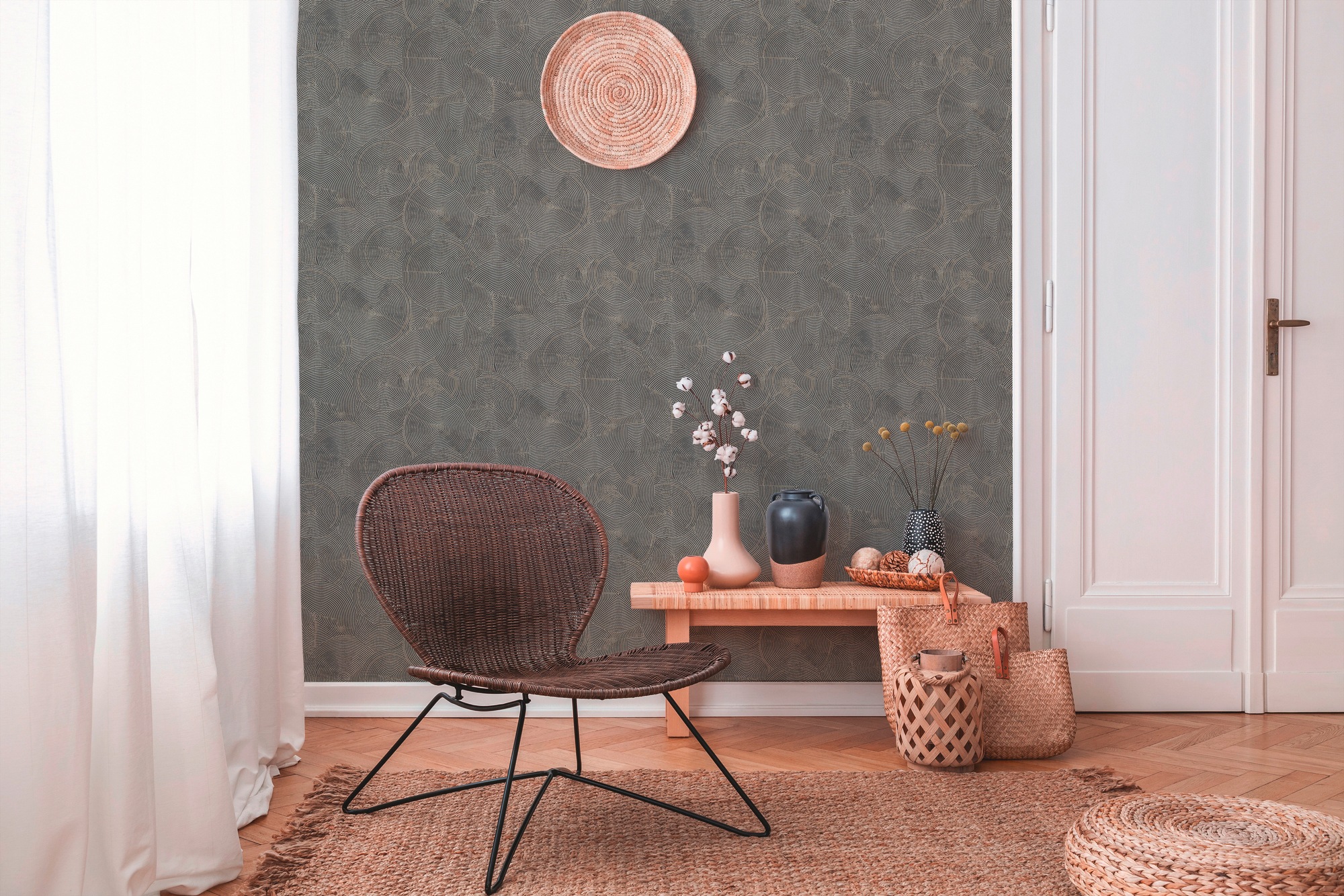 living walls Vliestapete »Metropolitan Stories, Nala Cape Town«, Ethnomuster-abstrakt-minimalistisch, Orientalische Tapete Geometrisch Tapeten Wohnzimmer Schlafzimmer Flur