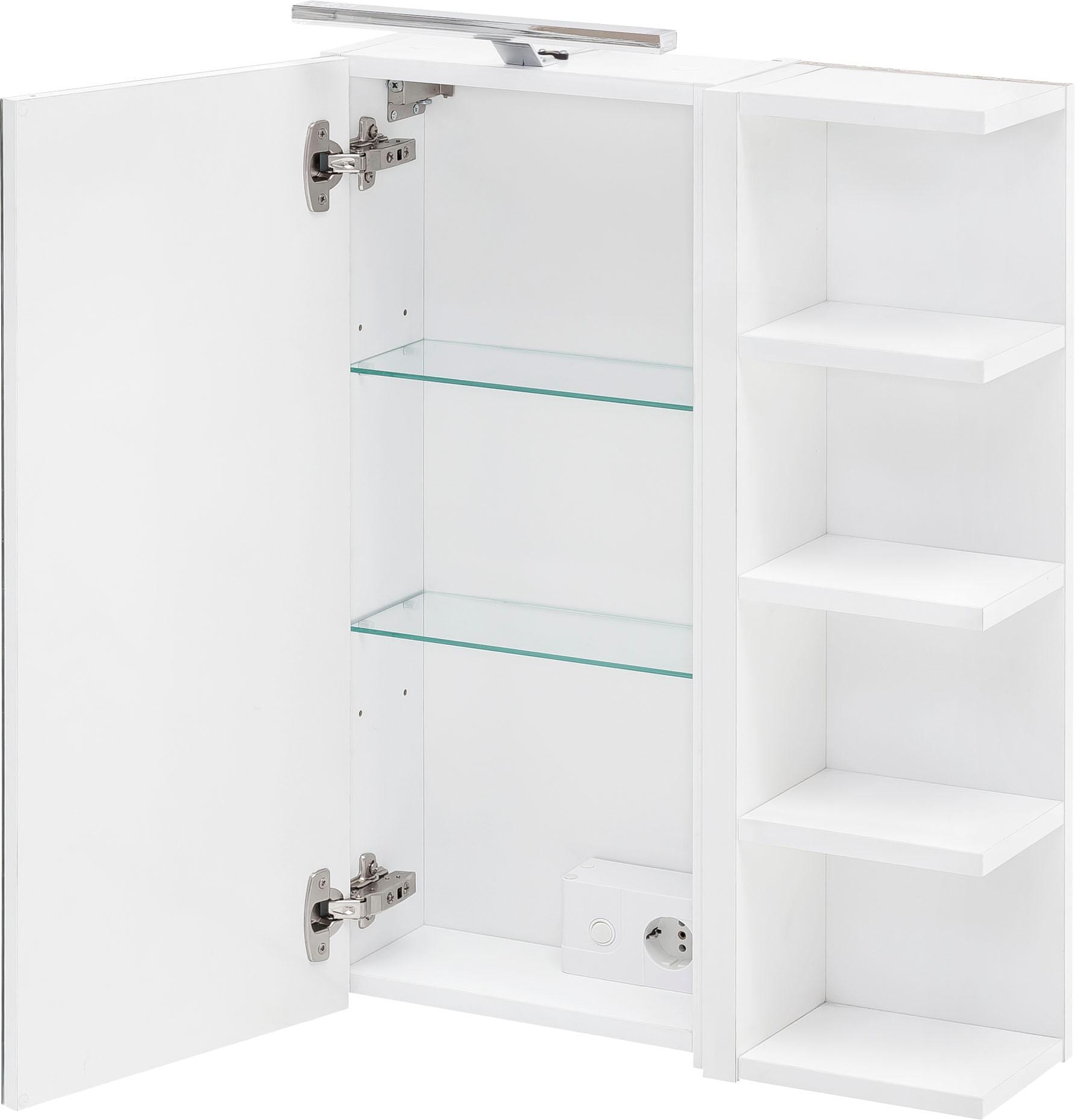 Schildmeyer Spiegelschrank, Breite 50 cm, 1-türig, LED-Beleuchtung,  Schalter-/Steckdosenbox jetzt im %Sale