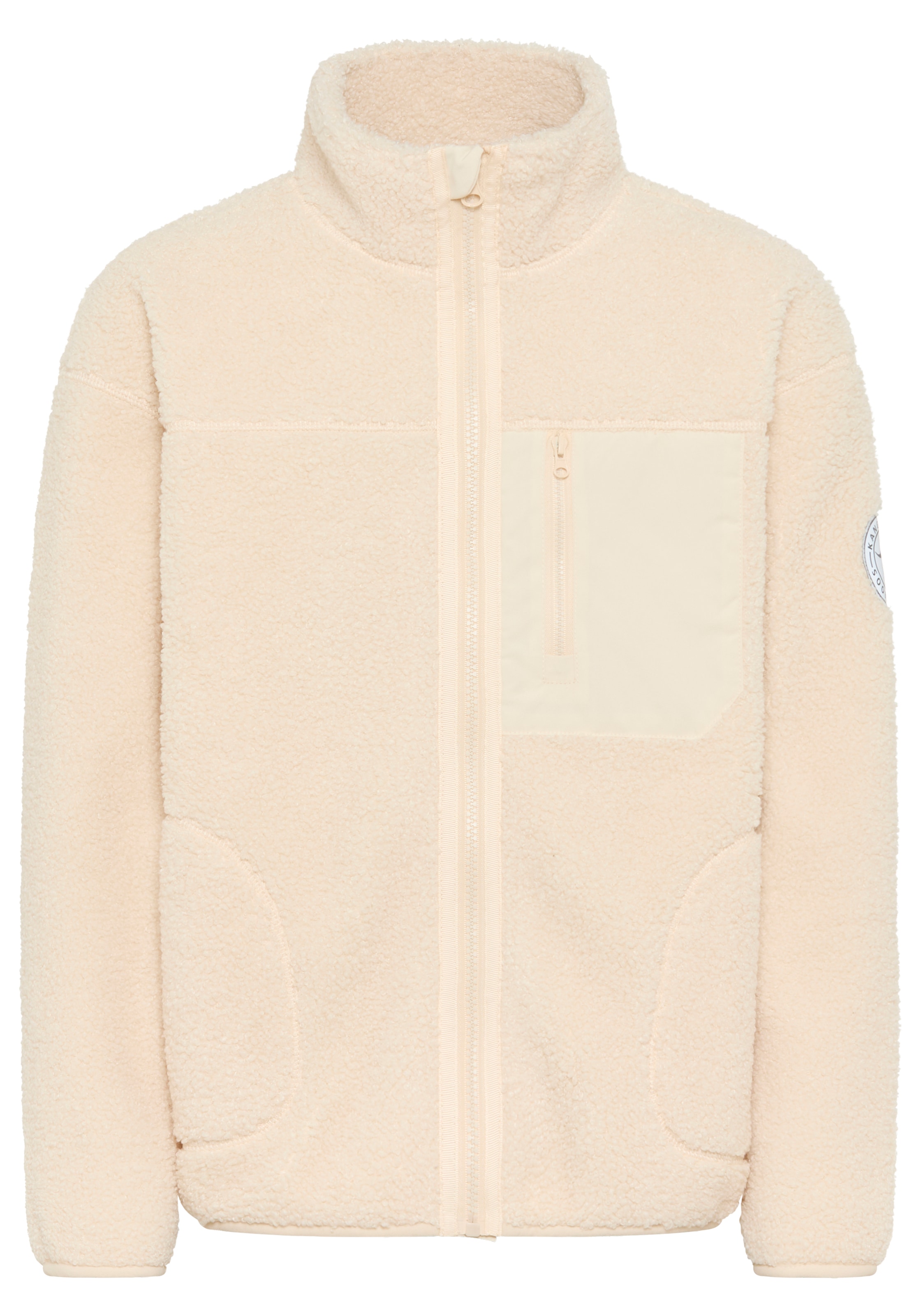 KangaROOS Sweatjacke »Fleecejacke, Kuschel-Jacke mit reflektierendem Badge« Weicher Teddyplüsch