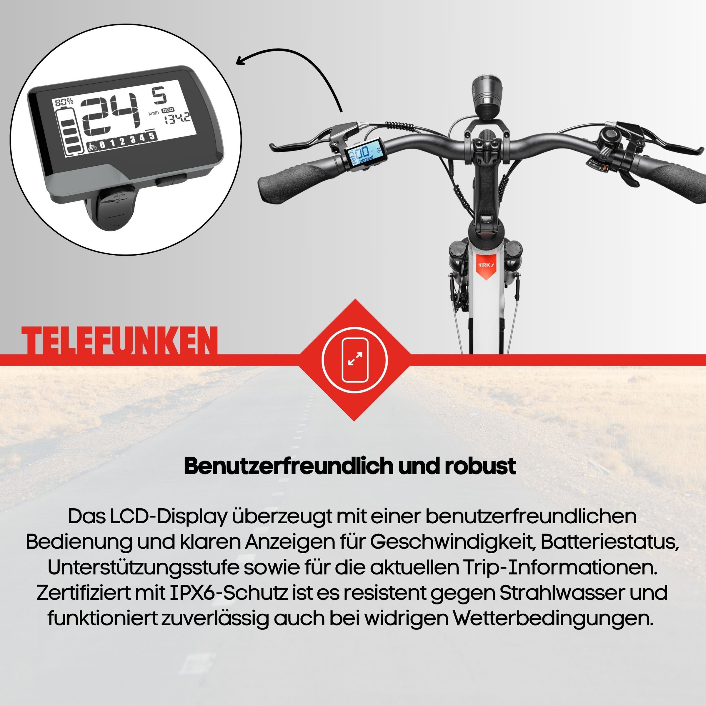 Telefunken E-Bike »E-Trekking Expedition XT490 Herren«, 8 Gang, Shimano, Altus, Heckmotor 250 W, Pedelec, Elektrofahrrad, Herren, innerhalb StVZO, 28 Zoll