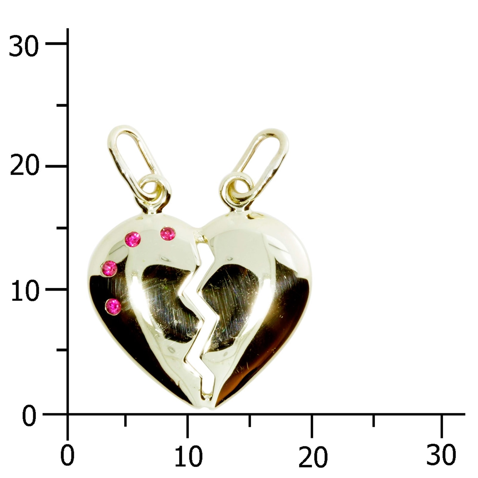 OSTSEE-SCHMUCK Kettenanhänger »Ostsee-Schmuck Anhänger geteiltes Herz Anhänger geteiltes Herz«, (1 tlg.)